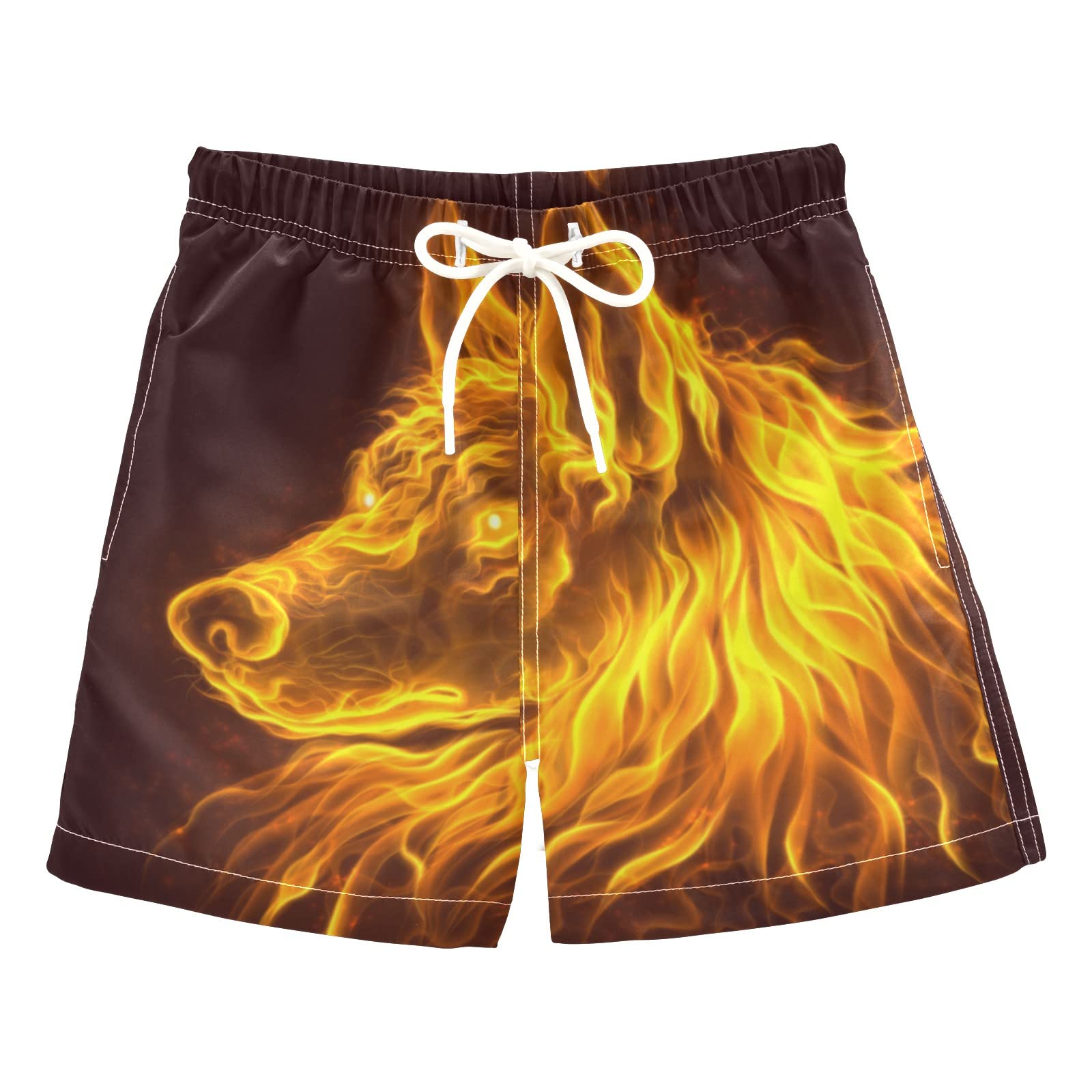 **Boys Swim Trunks with Dragon Print - Quick-Dry Swim Shorts for Toddlers & Teens - UPF 50+ Sun Protection - Perfect for Beach, Pool & Water Play**