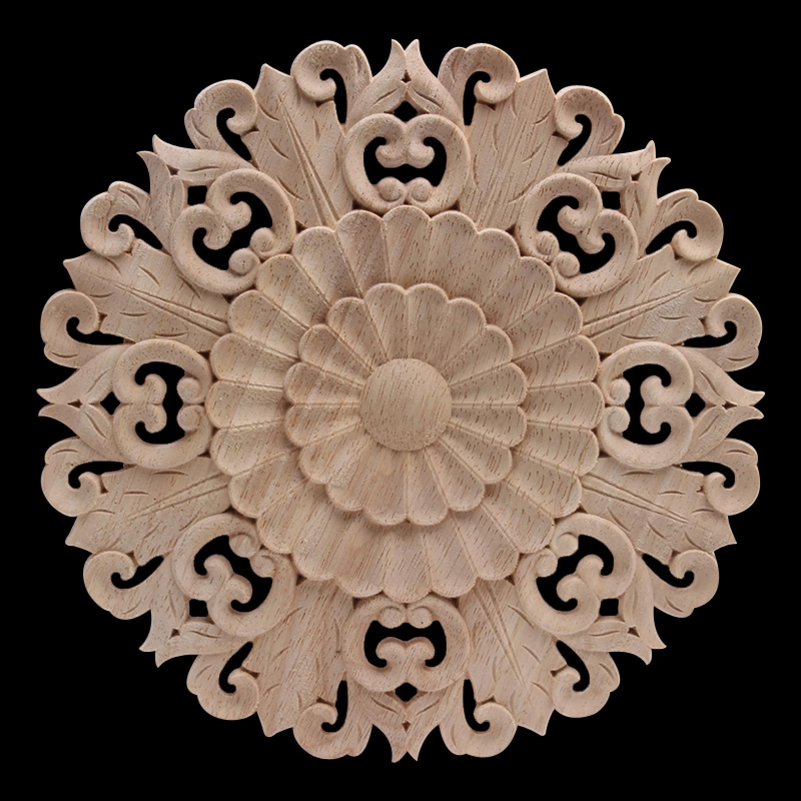 Wood Carving Decals & Appliques - 20x20cm DIY Furniture Patches for Wood Repair & Decoration - Perfect for Cabinets, Tables, and Home Décor Upgrades