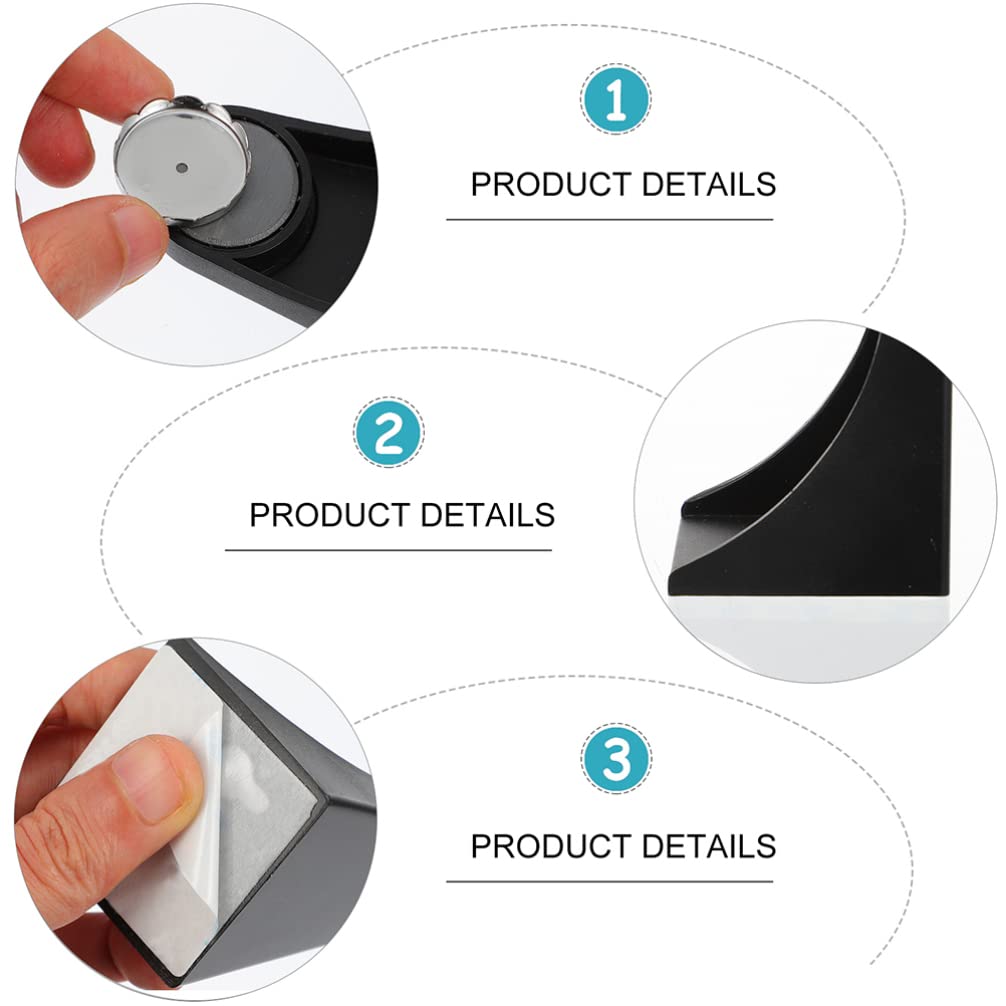 VORCOOL 2-Pack Magnetic Soap Holder with Strong Adhesion - Wall Mount Soap Dish & Sponge Drying Rack for Bathroom Organization (Black) | Perfect for Showers, Sinks & Kitchen Countertops