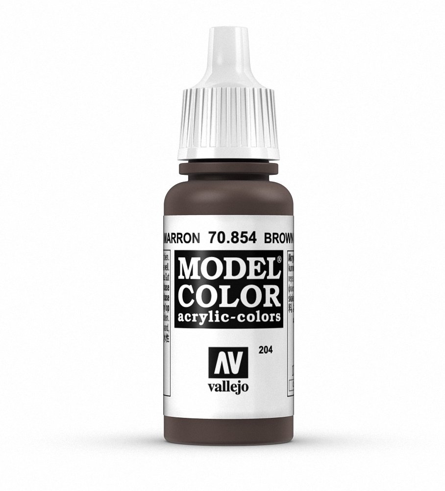 Vallejo Brown Glaze Paint - 17ml Bottle for Miniature Models & DIY Crafts - Perfect for Warhammer, Scale Models & Art Projects