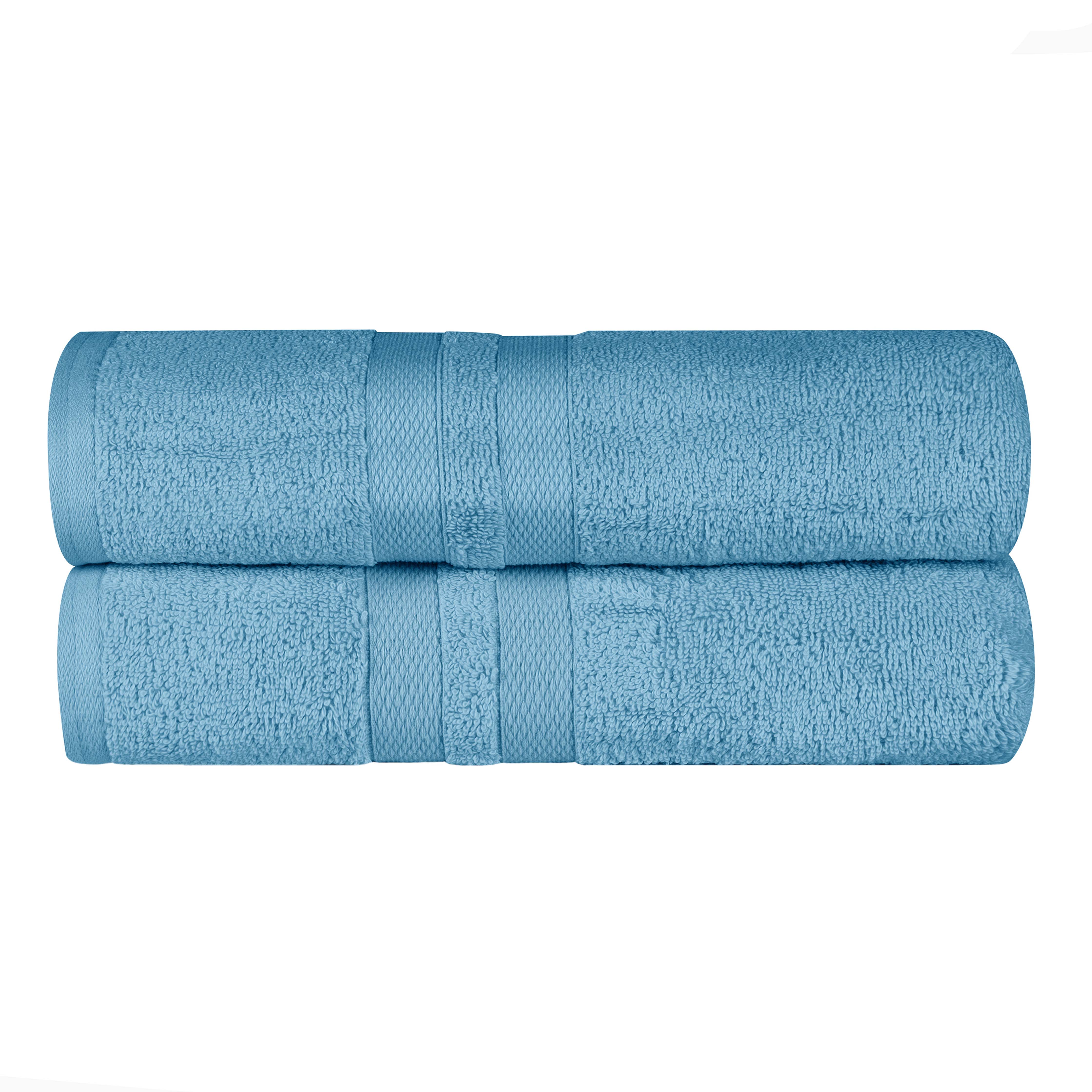 Ultra Soft 100% Cotton Quick Dry Bath Towels Set of 2 - Absorbent & Plush for Bathroom, Spa, Pool, Gym & Beach Use