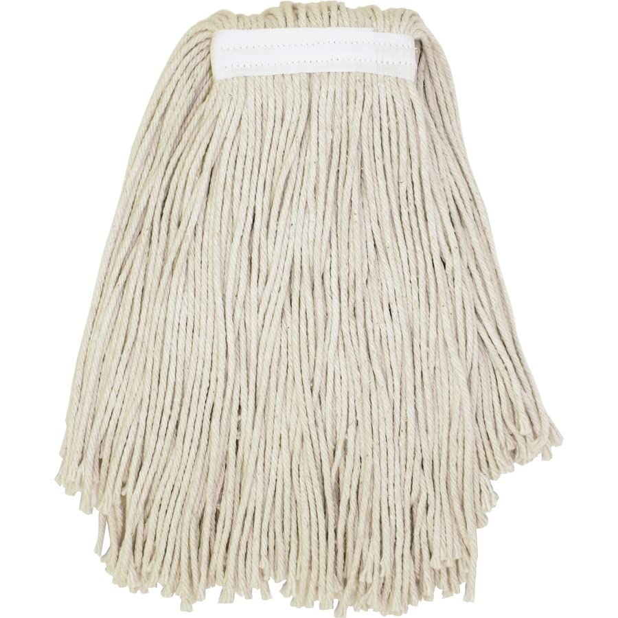Heavy-Duty Clamp-Style Cotton Mop Head - Premium Reusable Microfiber Cleaning Pad for Floors, Tiles & Hardwood - Perfect for Home, Kitchen & Commercial Use
