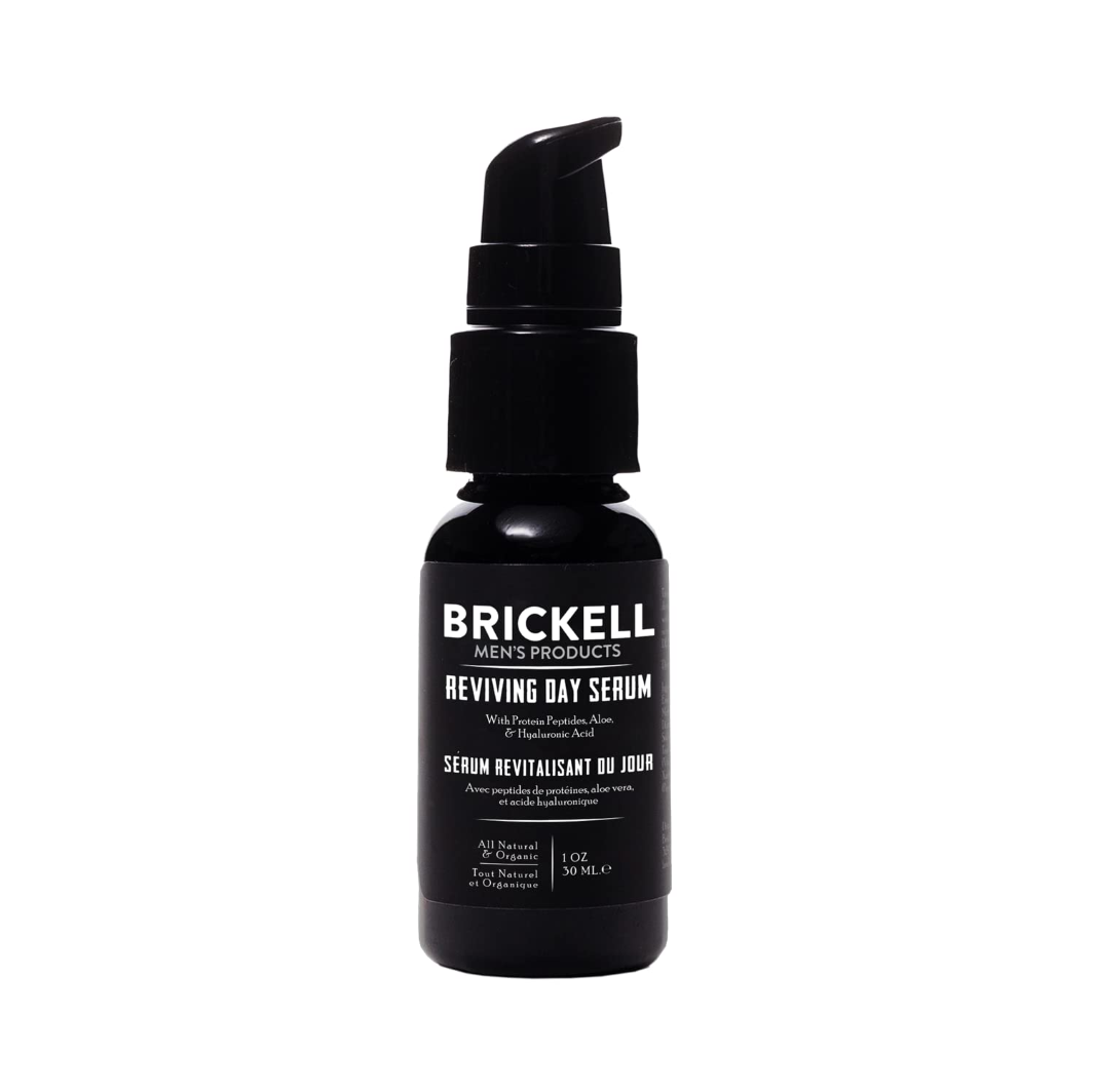 Brickell Men's Revitalizing Day Serum for Face - Anti-Aging & Hydrating Facial Moisturizer with Natural Ingredients | Perfect for Daily Skincare Routine & Reducing Wrinkles
