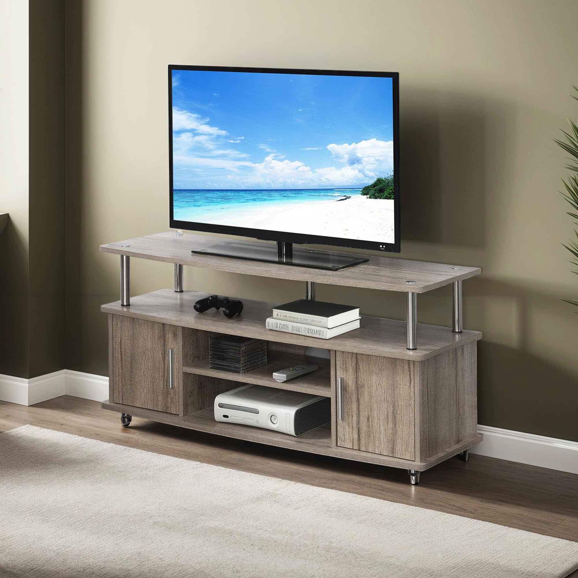 Convenience Concepts Designs2Go Monterey TV Stand with Storage Cabinets & Shelves - 47.25