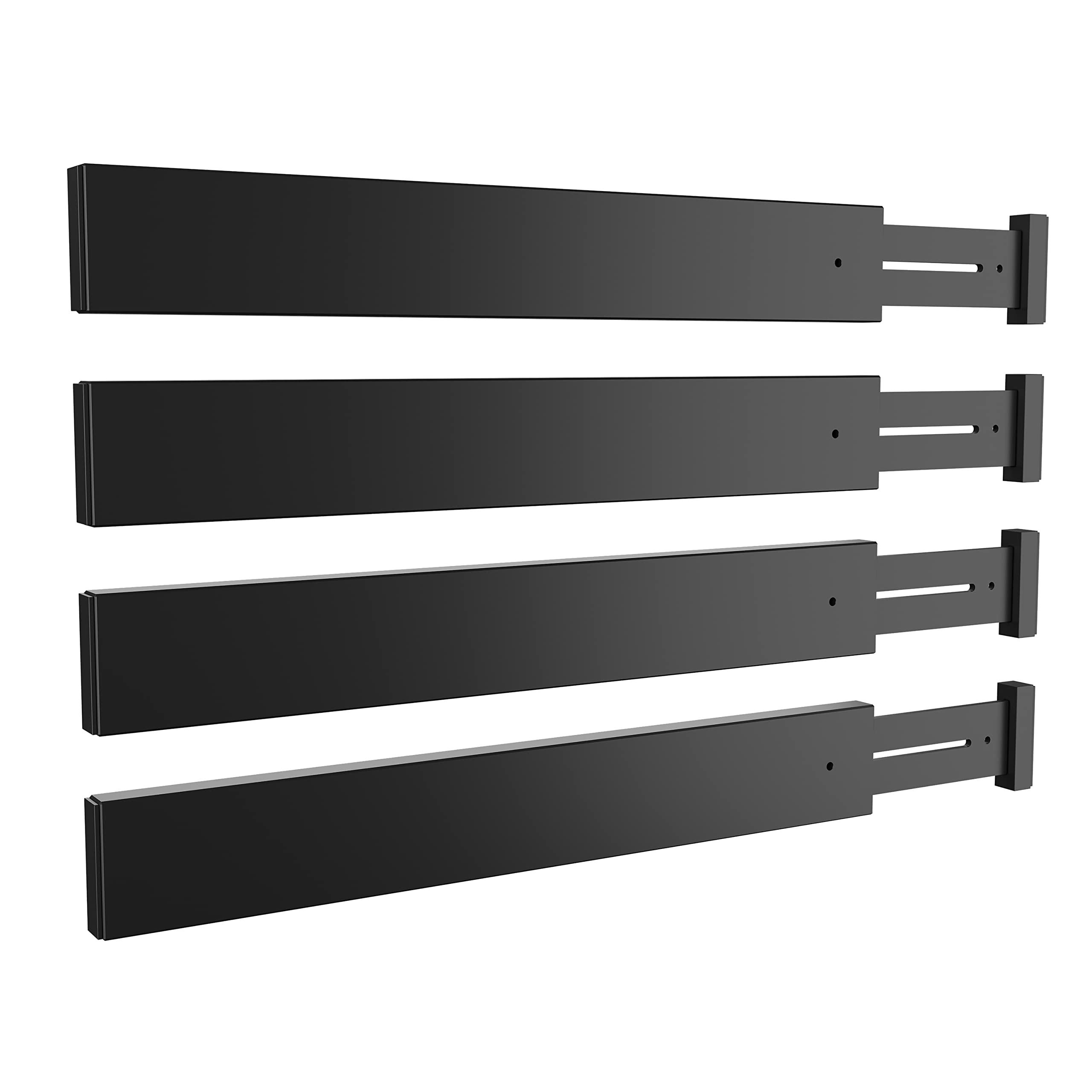 Expandable Bamboo Drawer Dividers - 4-Pack Kitchen, Bedroom, Bathroom & Office Organizers for Dresser, Desk & Storage Drawers | Space-Saving Home Organization Solution