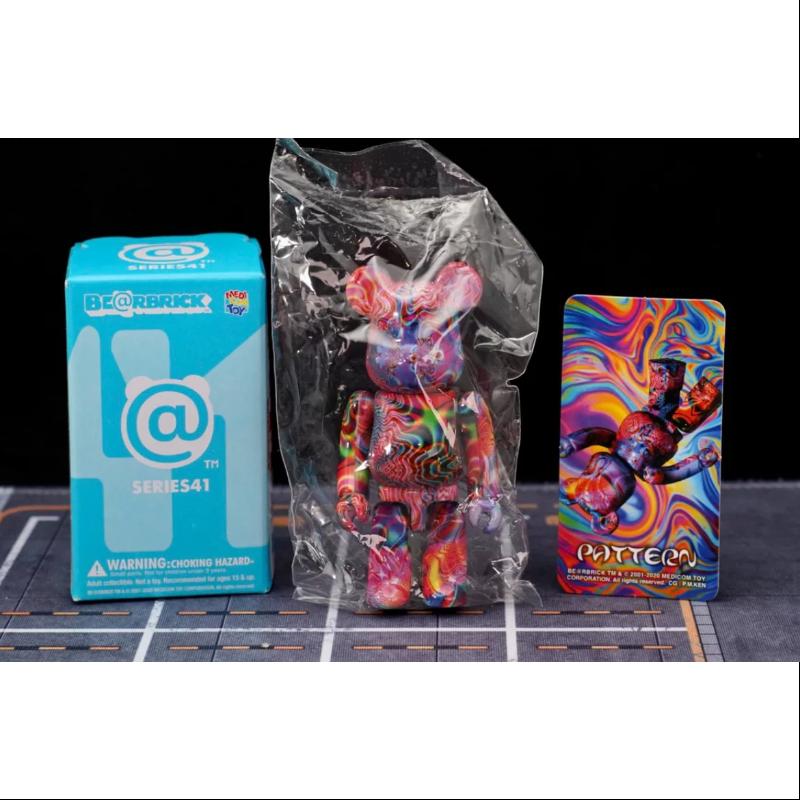 Bearbrick Series 41 PATTERN 100% Collectible Art Toy - Limited Edition Designer Vinyl Figure for Display & Gift Giving - Perfect for Home Decor, Office Display, and Anime Collectors
