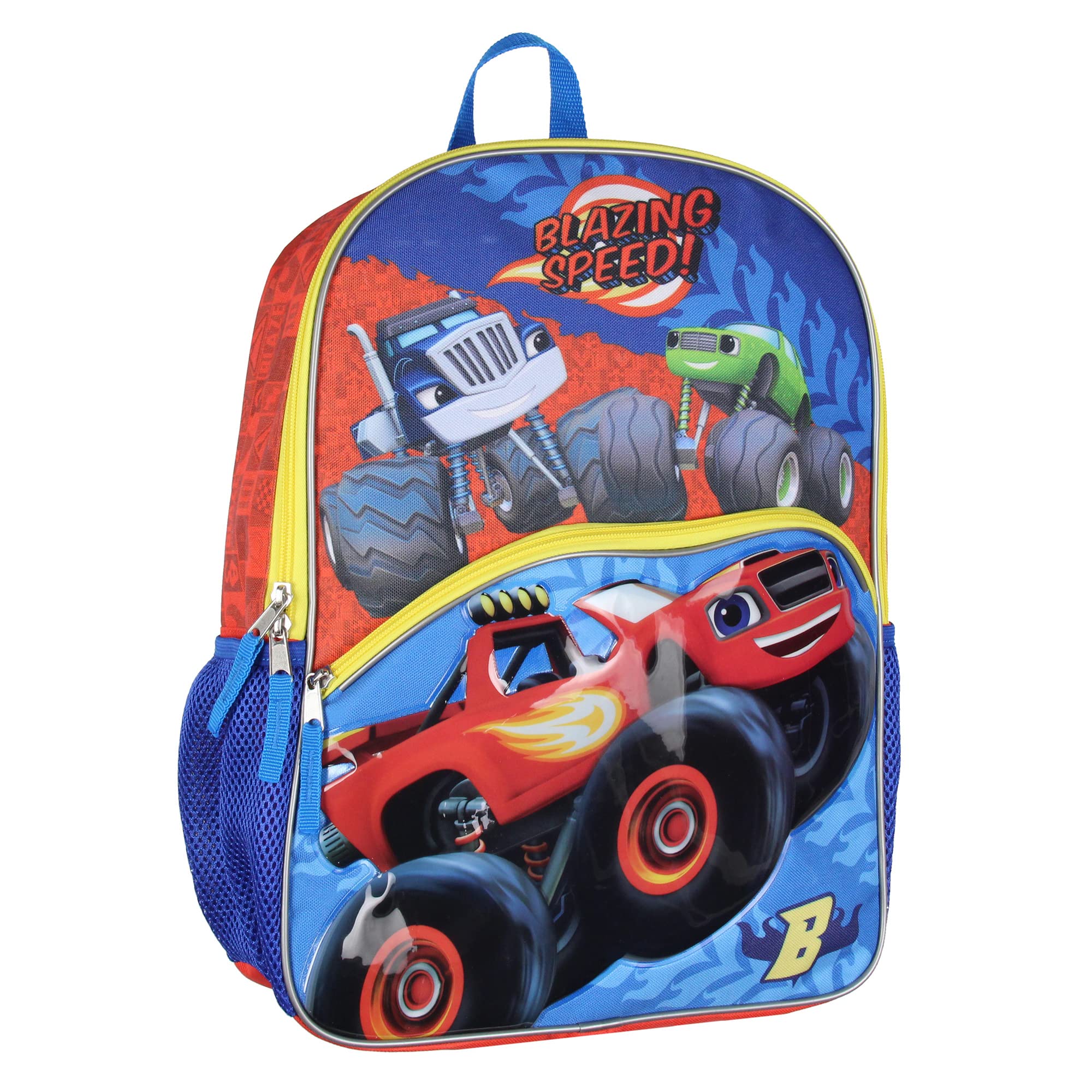 Bioworld Blaze and the Monster Machines 3D Backpack - Kids School Backpack with Blazing Speed Design for Travel, Daycare & Outdoor Adventures