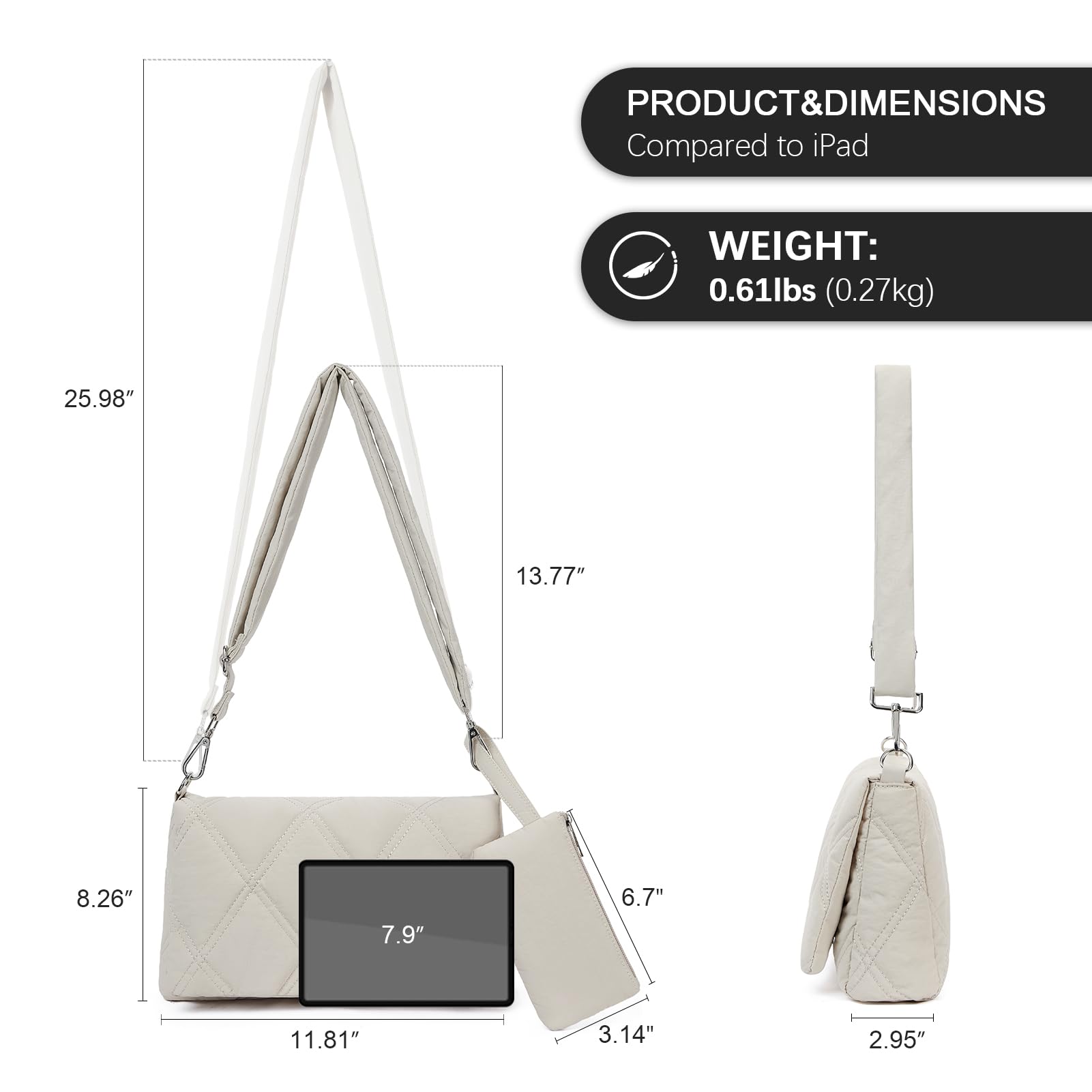Telena Women's Crossbody Purse - Lightweight Travel Shoulder Bag with Coin Purse | Perfect for Everyday Use, Shopping & Vacation Accessories