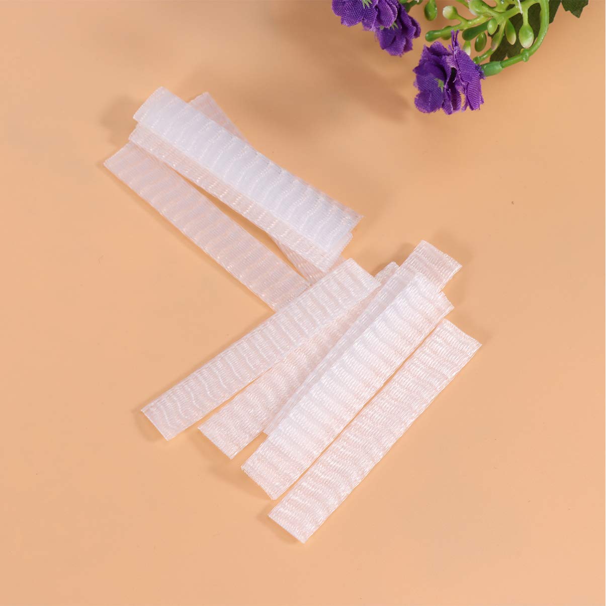 100pcs Mermaid Makeup Brush Covers - Trumpet Shaped Cosmetic Brush Protectors for Women, Travel-Friendly Makeup Accessories with Cable Tie (White) | Perfect for Travel, Home Storage & Makeup Artist Kits