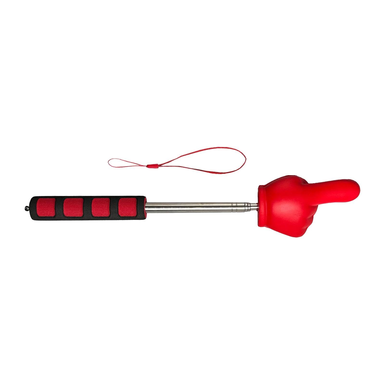Retractable Teacher Pointer Stick - Whiteboard & Presentation Pointer for Classroom, Office, Meetings - Extendable Finger Pointer (Red) - Perfect for Teaching, Presenting, and Remote Learning