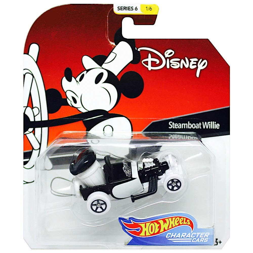 Disney Hot Wheels Steamboat Willie Character Car 1:64 Scale Die-Cast Model Toy - Collectible Series 6 for Kids & Adults | Perfect for Display, Gifts & Disney Memorabilia Collections