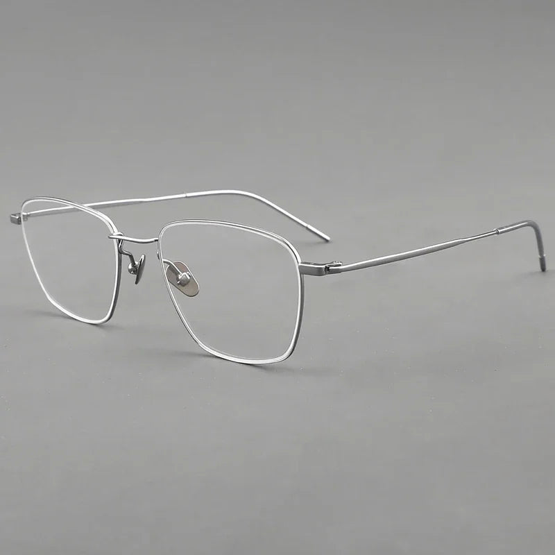 Aror Unisex Full Rim Polygon Square Titanium Eyeglasses 48710 - Lightweight Durable Frame for Men & Women - Perfect for Reading, Work & Fashion Accessories