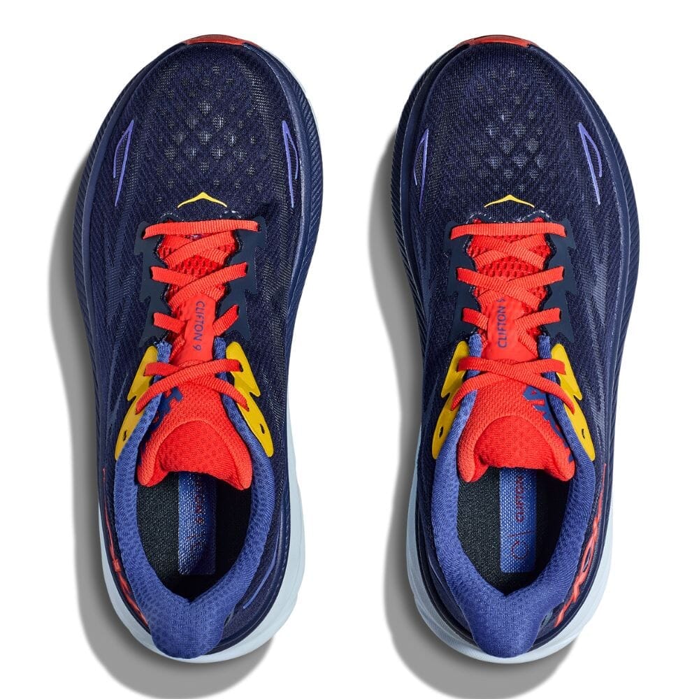 Hoka Men's Clifton 9 Wide Running Shoes - Lightweight Cushioned Sneakers for Road & Trail | Perfect for Jogging, Gym Workouts & Daily Walking