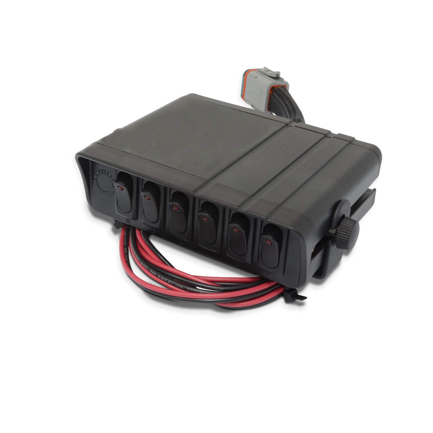 12V DC HM6 Hydraulic Multiplier Switch Box Control with Lighted Rocker Switch - Perfect for Heavy Equipment, Agricultural Machinery & Industrial Hydraulic Systems