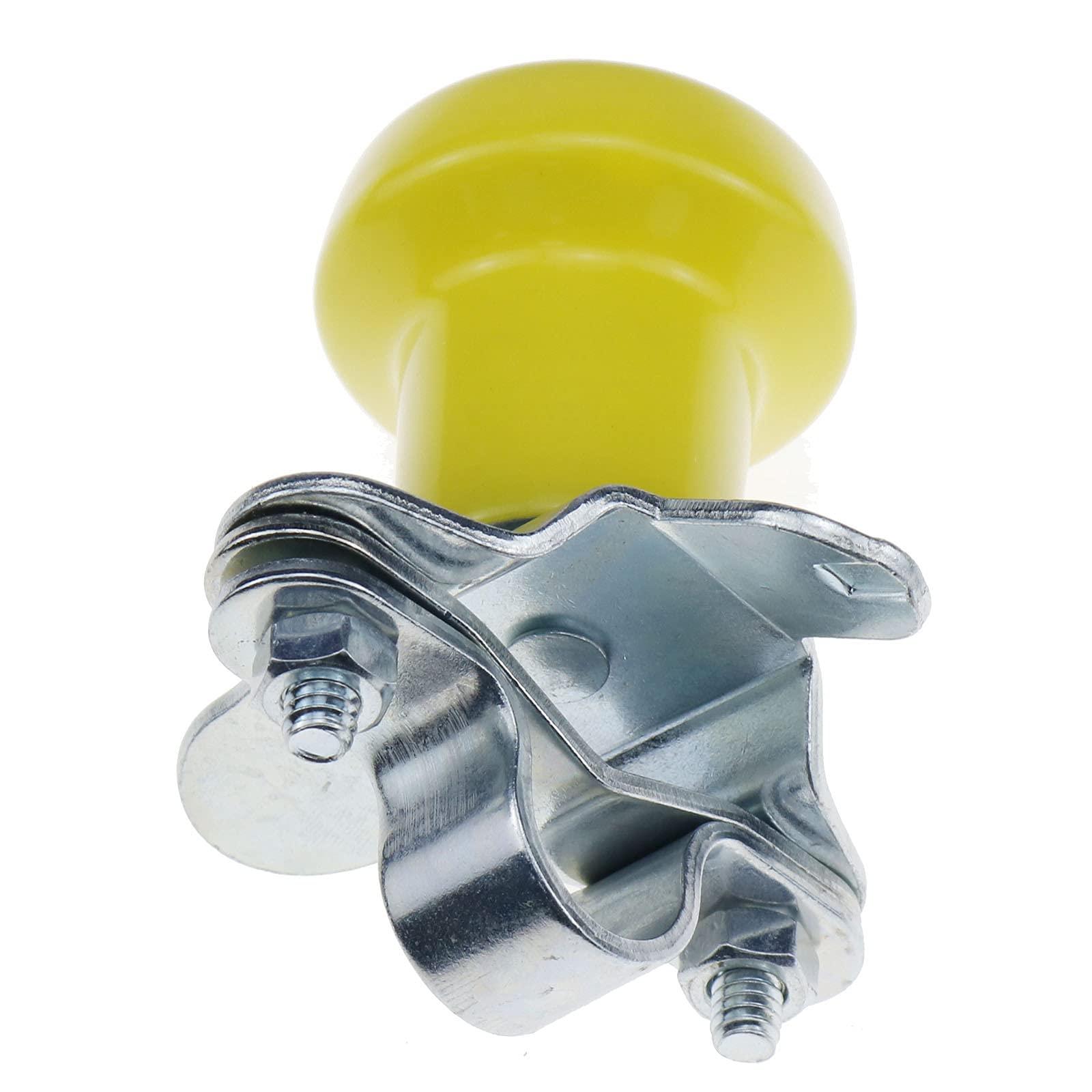 DVPARTS Yellow Vinyl Steering Wheel Spinner Knob with Ball Bearing - Universal Fit for John Deere, Ford, IH, Massey Ferguson, Cub Cadet & Moline Tractors - Perfect for Farm & Lawn Equipment Steering Control