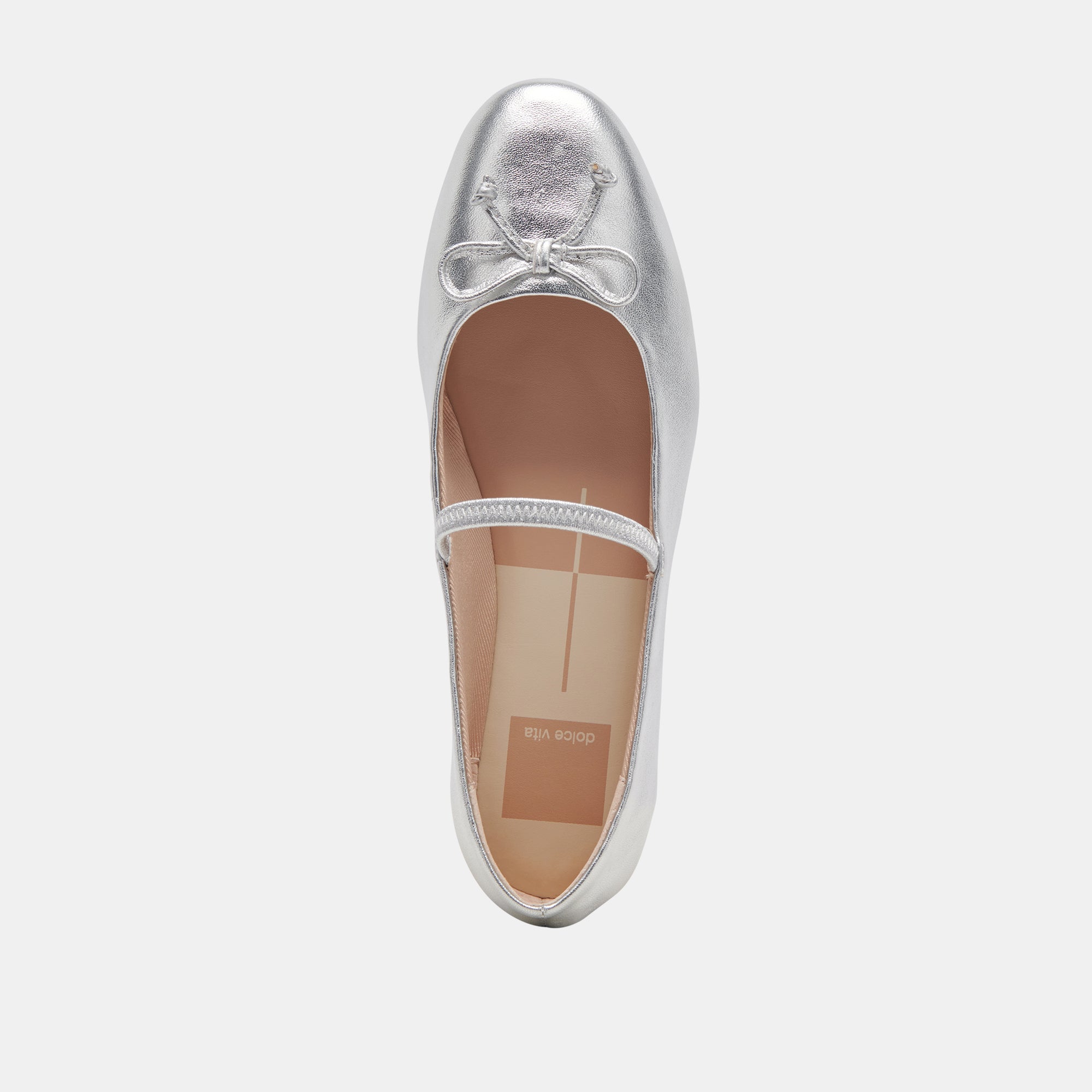 CARIN BALLET FLATS Women's Silver Metallic Leather Pointed Toe Slip-On Shoes - Perfect for Office, Wedding & Casual Outfits