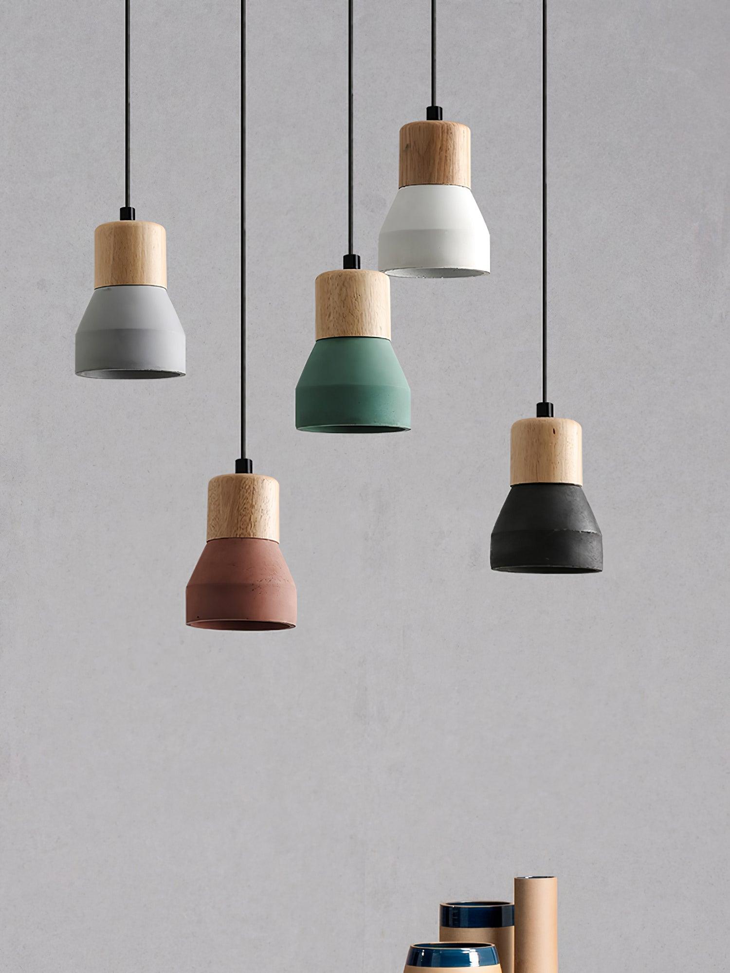 Andersen Concrete Pendant Light - Modern Industrial Ceiling Fixture for Kitchen, Dining Room & Living Room