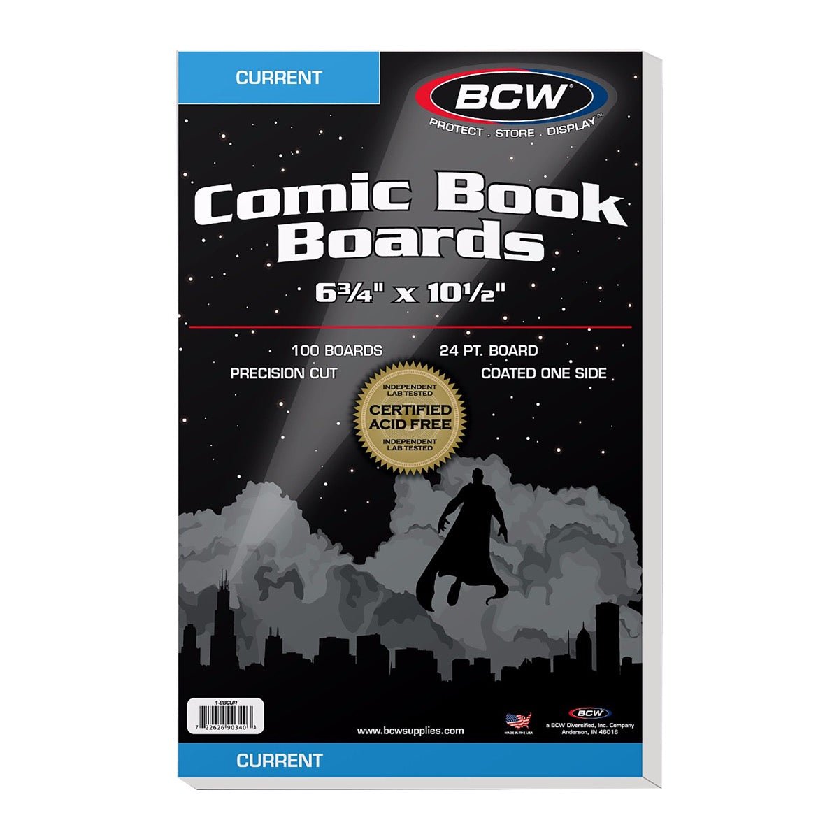 BCW® Current Comic Backing Board - Acid-Free, Archival Quality (100 Pack) - Perfect for Comic Book Storage, Protection & Display