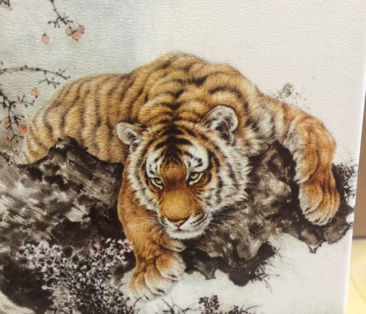 Japanese Tiger & Cherry Blossom Secret Storage Book Box - Faux Leather Wooden Stash Box for Jewelry, Cash & Valuables - Perfect for Home Decor & Gift Giving