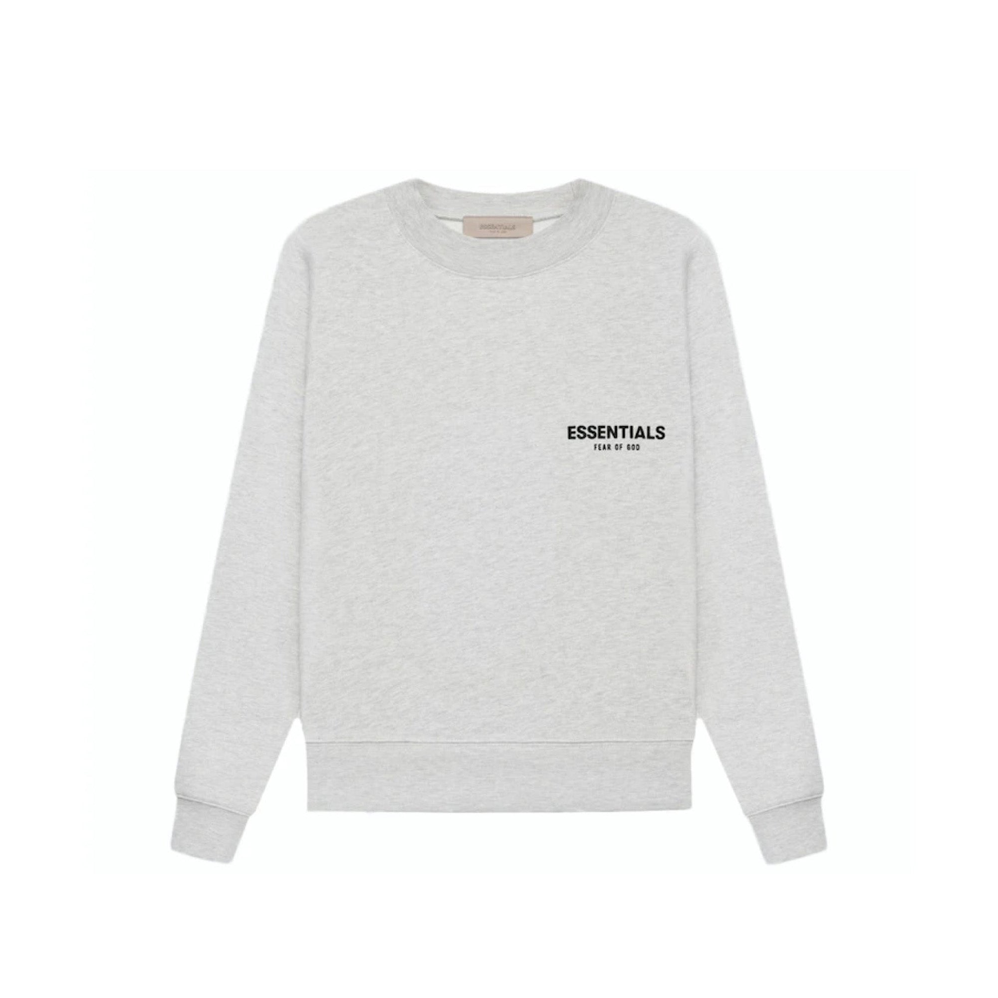 Fear of God Essentials Crewneck Sweatshirt 'Light Oatmeal' 2022 - Men's Casual Streetwear Pullover for Everyday Comfort & Style