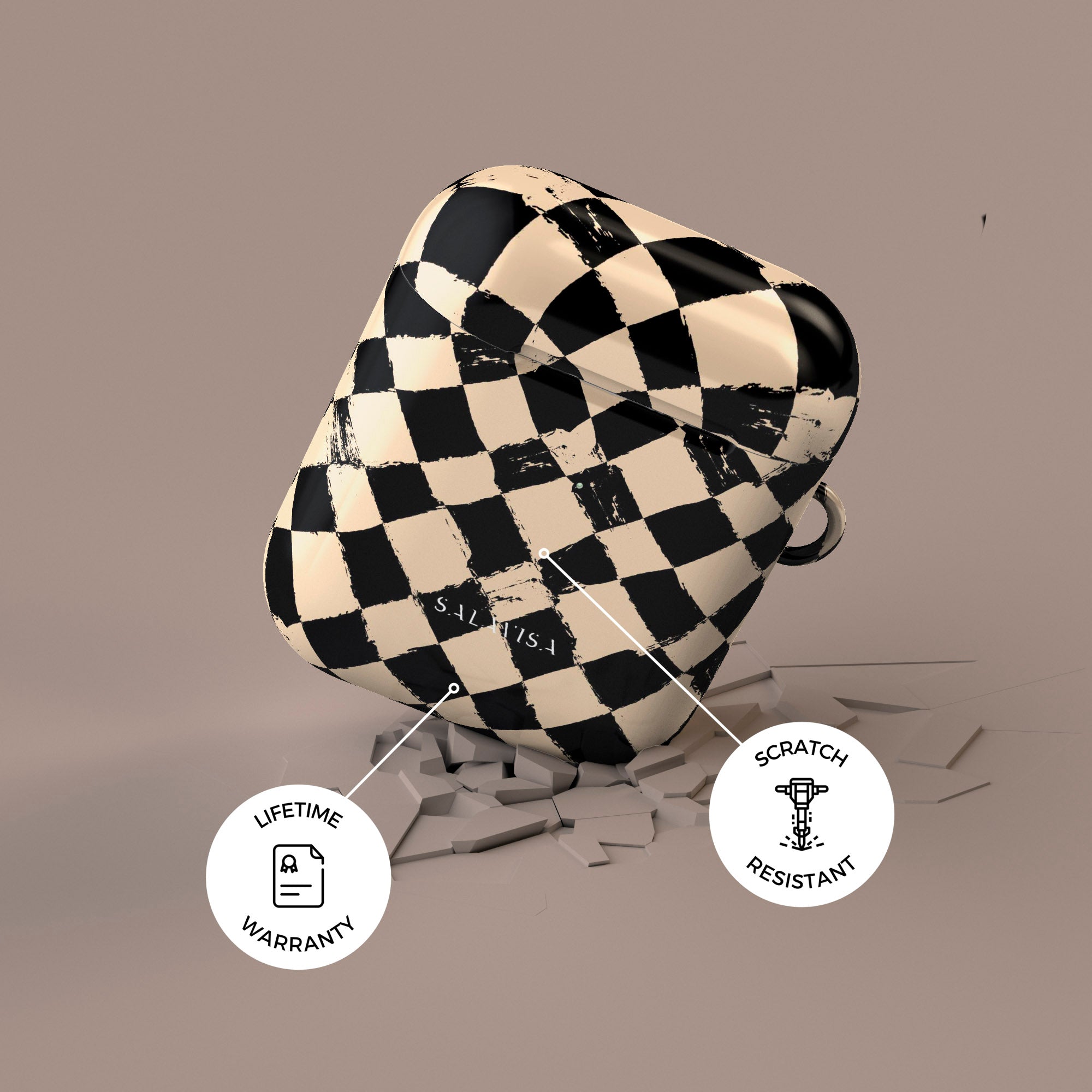 Premium Chess Cross Board AirPods Case - Stylish Protective Cover for Apple AirPods 1/2/3 & Pro - Perfect for Chess Lovers & Gamers