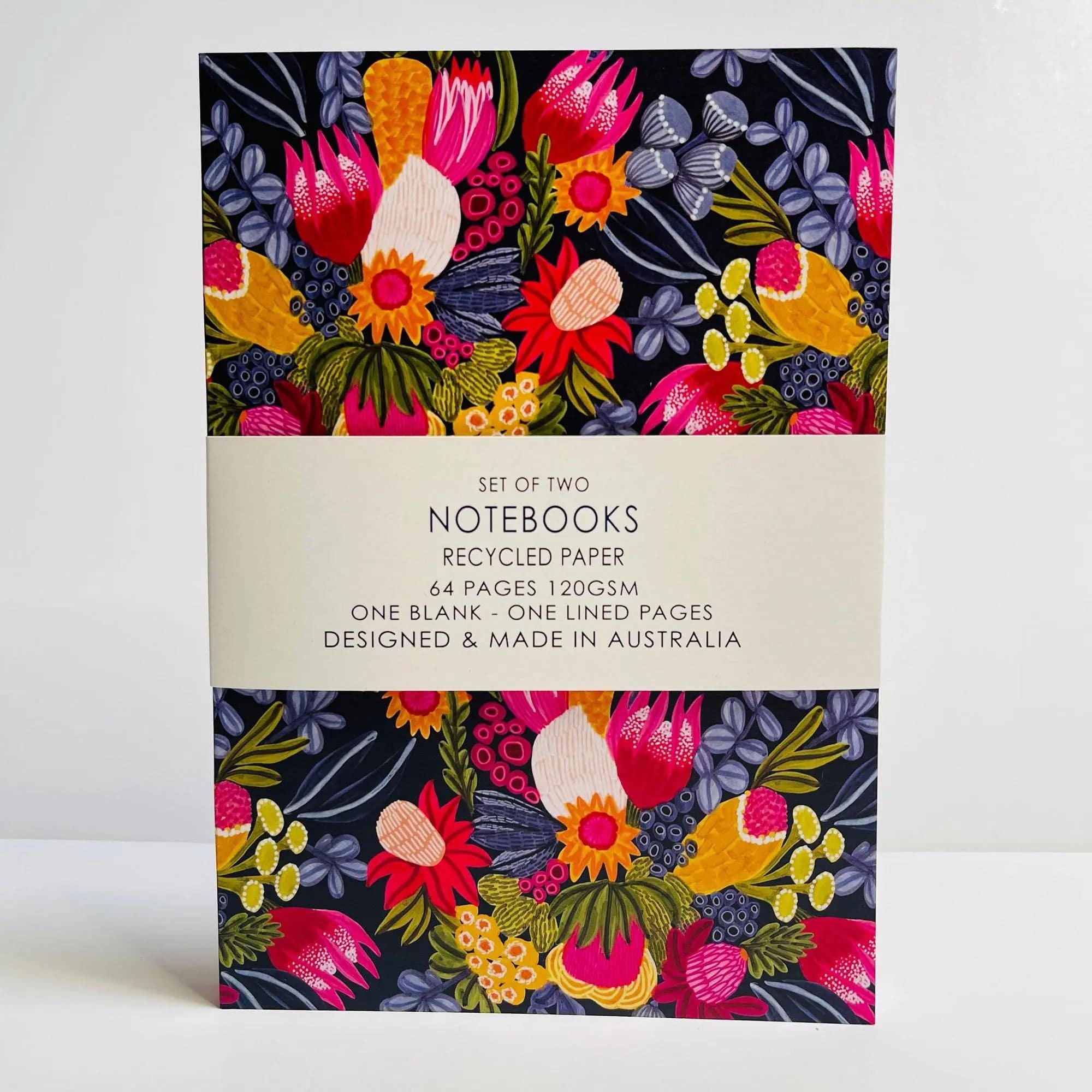Bush Bounty Botanical A5 Notebook Set - 3 Pack Lined Journal for Writing, Note Taking & Sketching - Perfect for School, Office & Travel