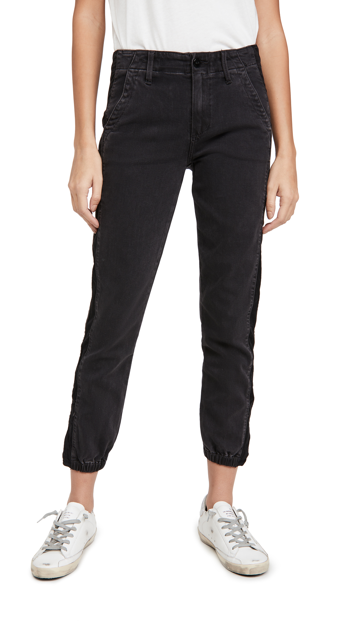 PAIGE Women's Mayslie Transcend Weekender Jogger Pants with Velvet Side Stripe - Comfortable Lounge Pants for Yoga, Travel & Casual Wear