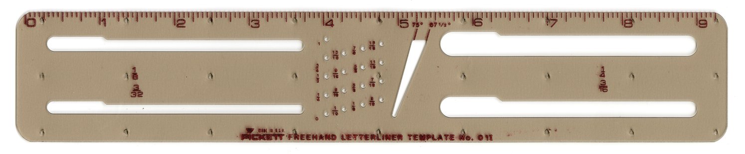 Pickett Free Hand Letterliner (01I) - Professional Drafting Tool for Architects & Engineers | Perfect for Technical Drawings & Precision Lettering