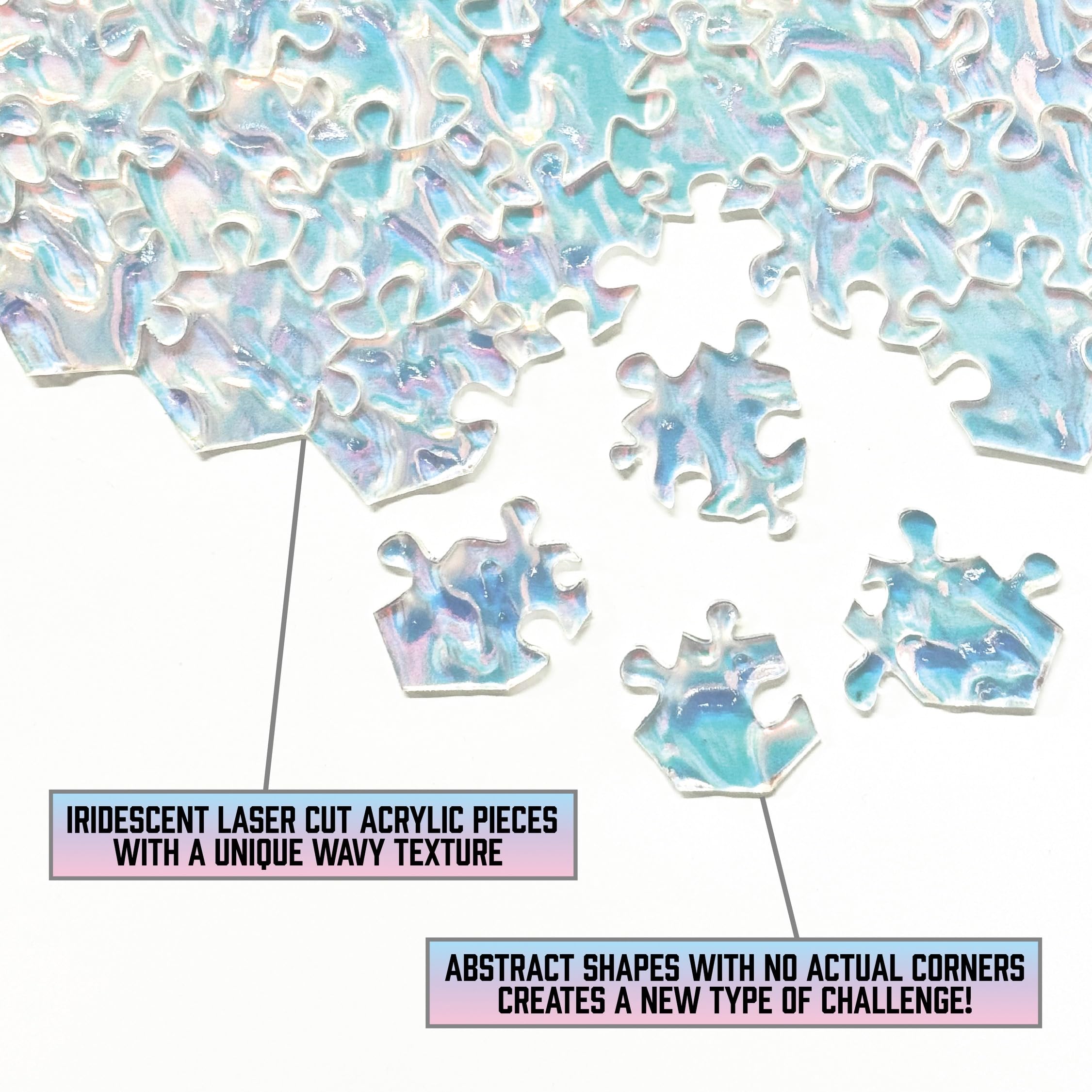 Clearly Impossible Puzzle - 100, 200, 500, 1000 Piece Challenging Jigsaw Puzzles for Adults | Crystal Clear Difficult Puzzle Game | Perfect for Brain Training, Family Game Night & Stress Relief