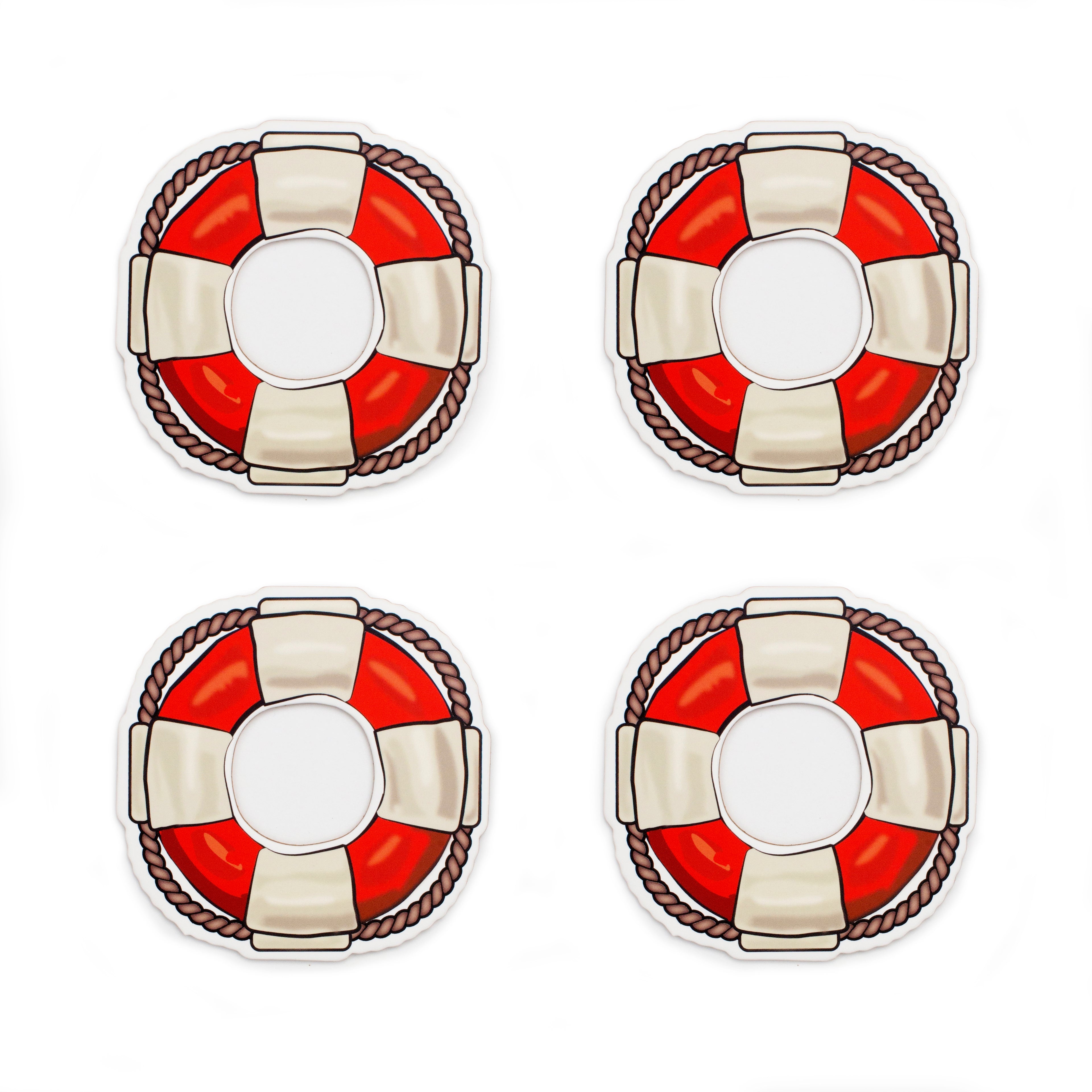 Lifesaver Coasters - 6 Pack Absorbent Drink Coasters for Coffee, Wine & Beer - Prevent Water Rings & Protect Tables - Perfect for Home, Office & Bar Use