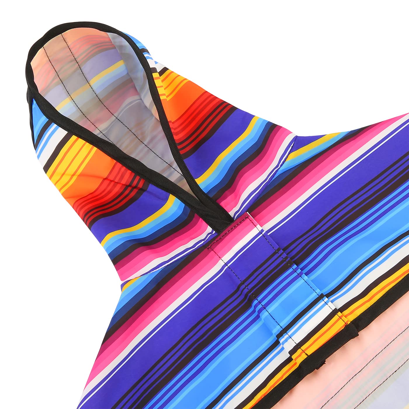 HDE Waterproof Dog Raincoat with Hood - Adjustable Poncho for Small to X-Large Dogs & Puppies (Baja Stripes, XL) - Perfect for Walking, Hiking & Outdoor Adventures in Rainy Weather