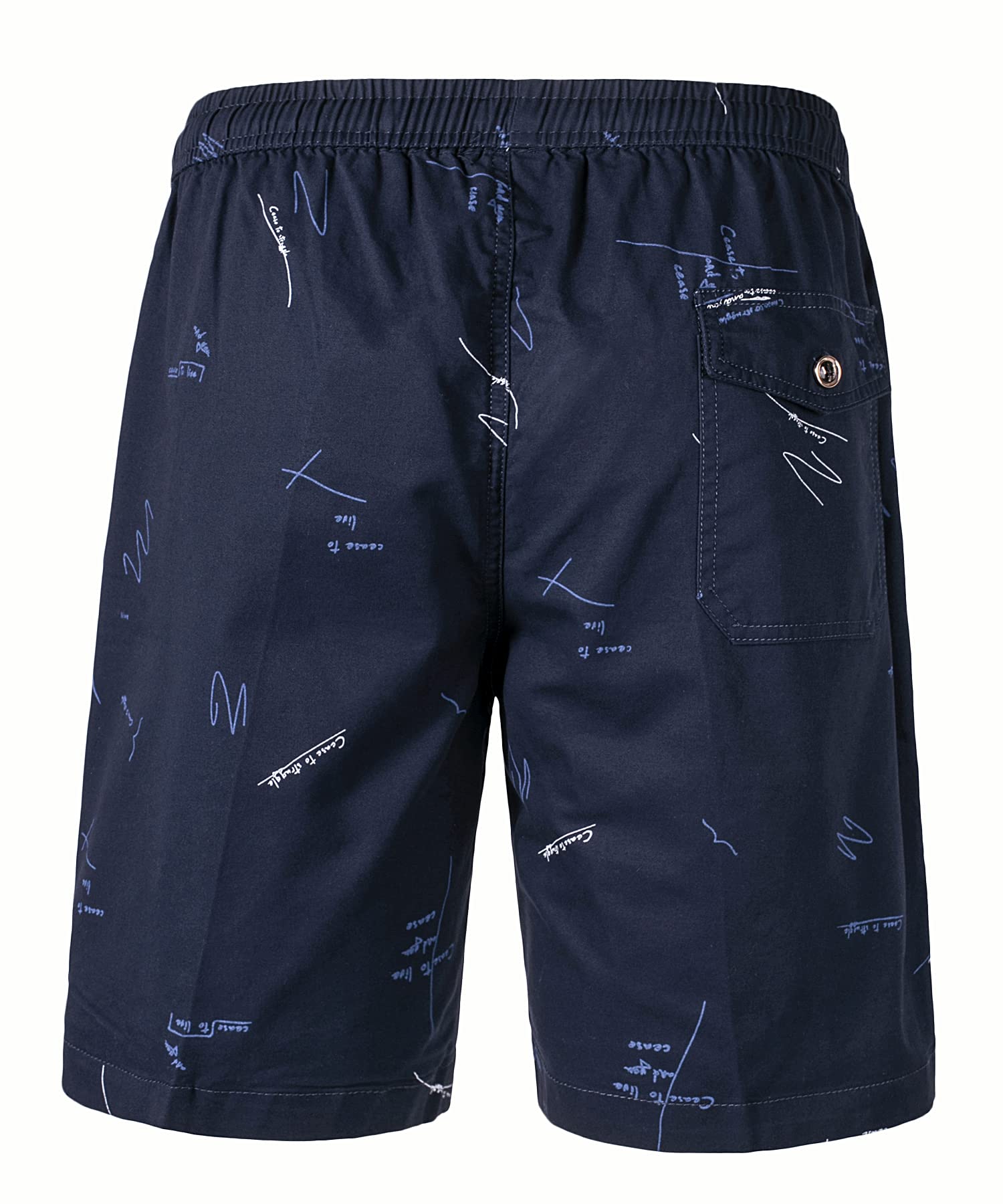 Men's Casual Plaid Beach Shorts - Soft Cotton Summer Shorts with Drawstring Elastic Waist & Zipper Pockets | Perfect for Swimming, Vacation, and Outdoor Activities