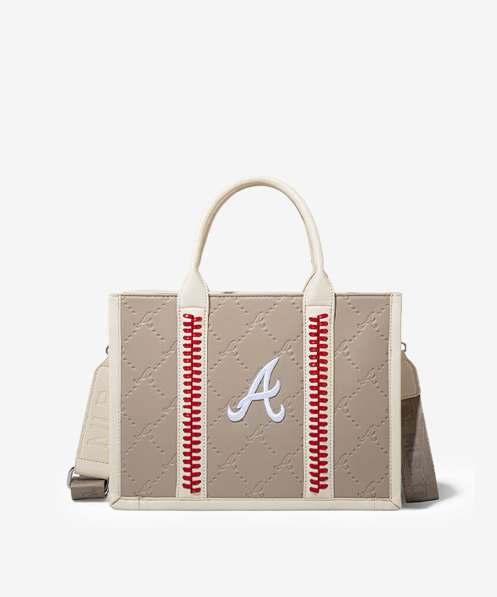 Official MLB Atlanta Braves Tote Bag - Durable Canvas Shoulder Bag for Baseball Fans - Perfect for Games, Beach, Shopping & Daily Use