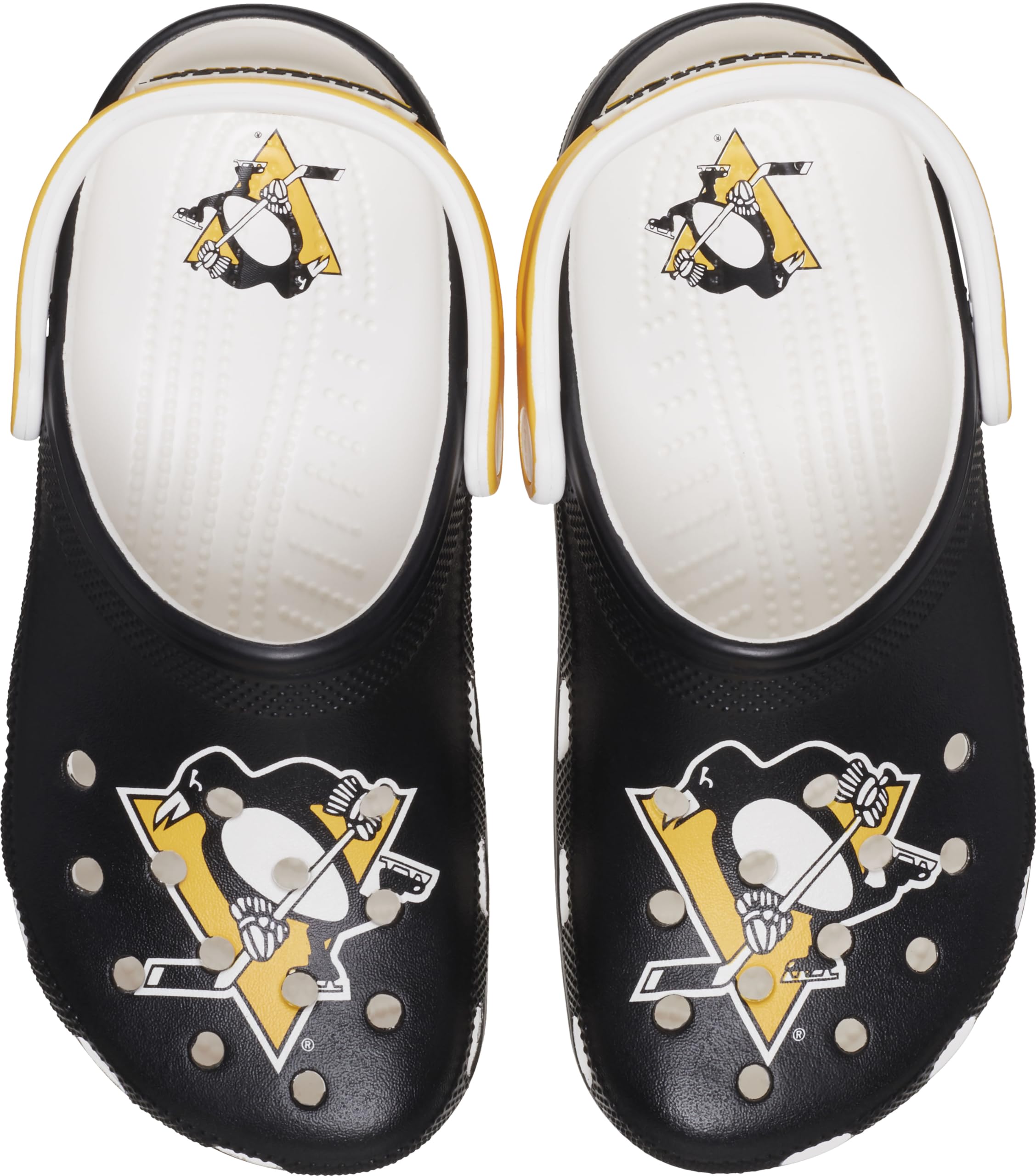 Crocs Unisex-Adult NHL Classic Clogs - Comfortable Slip-On Shoes for Men & Women - Perfect for Casual Wear, Outdoor Activities & Sports Fans