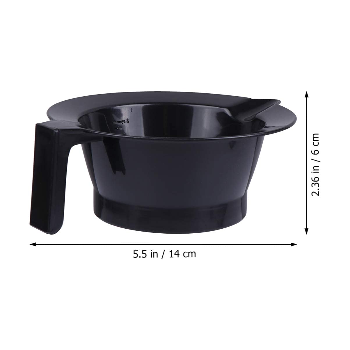 ZAUKY Professional Hair Dye Mixing Bowl with Handle - Salon & Spa Styling Tool for Hair Coloring (2-Pack, Black) - Perfect for At-Home Hair Treatments & Professional Salon Use