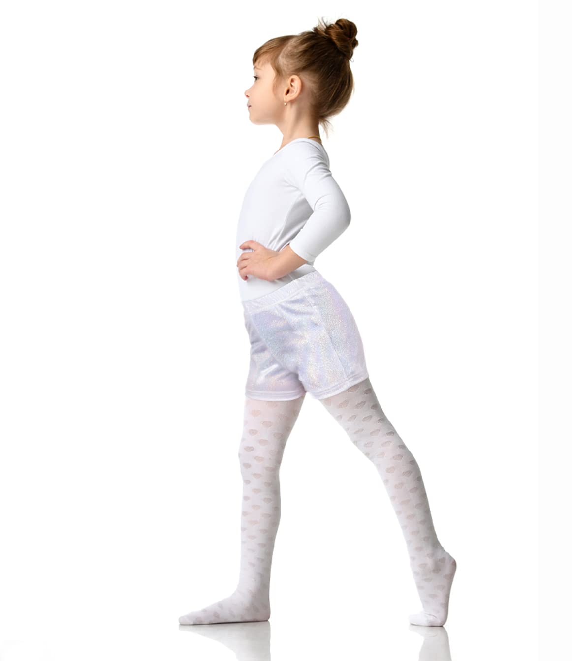 Sparkle Dance Shorts for Girls - Gymnastics & Tumbling Athletic Shorts in Black | Perfect for Dance Practice, Cheerleading & Gymnastics Classes