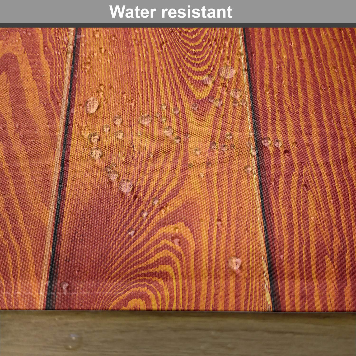 Ambesonne Orange Placemats Set of 4 - Rustic Wooden Texture with Natural Oak Tree Print, Washable Fabric Table Mats for Dining Room & Kitchen Decor (Marigold Orange) - Perfect for Thanksgiving, Fall Decorations, and Farmhouse Style Dining Tables