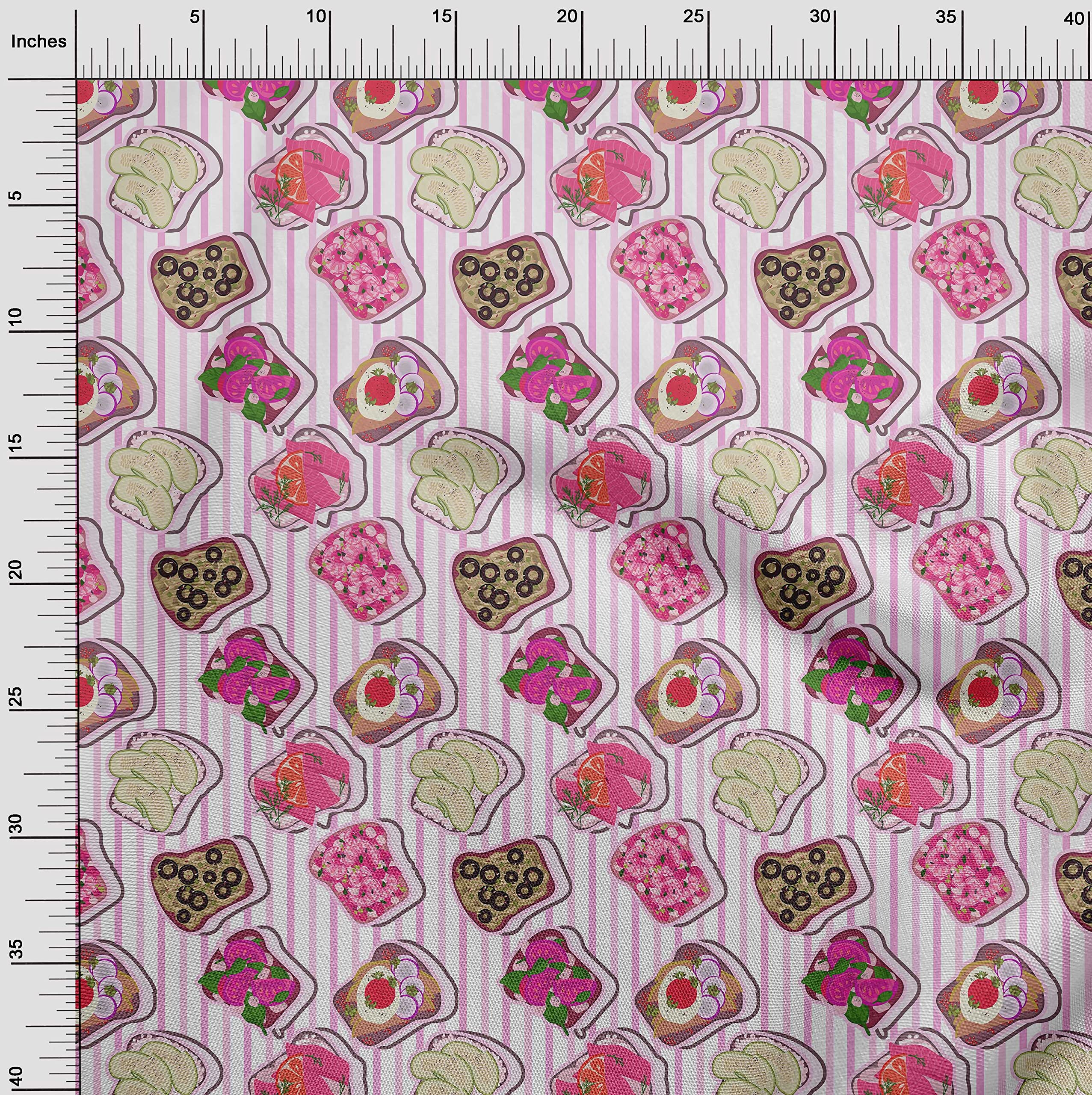 Premium 100% Cotton Poplin Twill Fabric - Light Pink Dress Material, 56 Inch Wide by The Yard | Perfect for DIY Food-Themed Dresses, Aprons & Kitchen Decor