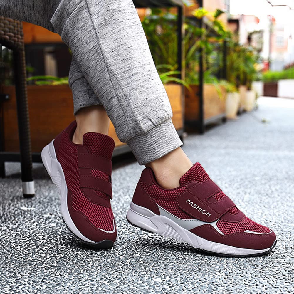 Leader Show Women's Comfortable Walking Shoes for Elderly - Non-Slip Hook & Loop Sneakers with Safety Design | Perfect for Daily Walking, Light Exercise, and Senior Outdoor Activities