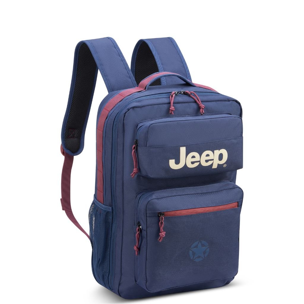 Jeep Multipurpose 15 Inch Laptop Backpack for Men & Women - Water Resistant Travel Backpack with USB Charging Port - Perfect for Work, School, College & Outdoor Adventures (Blue)