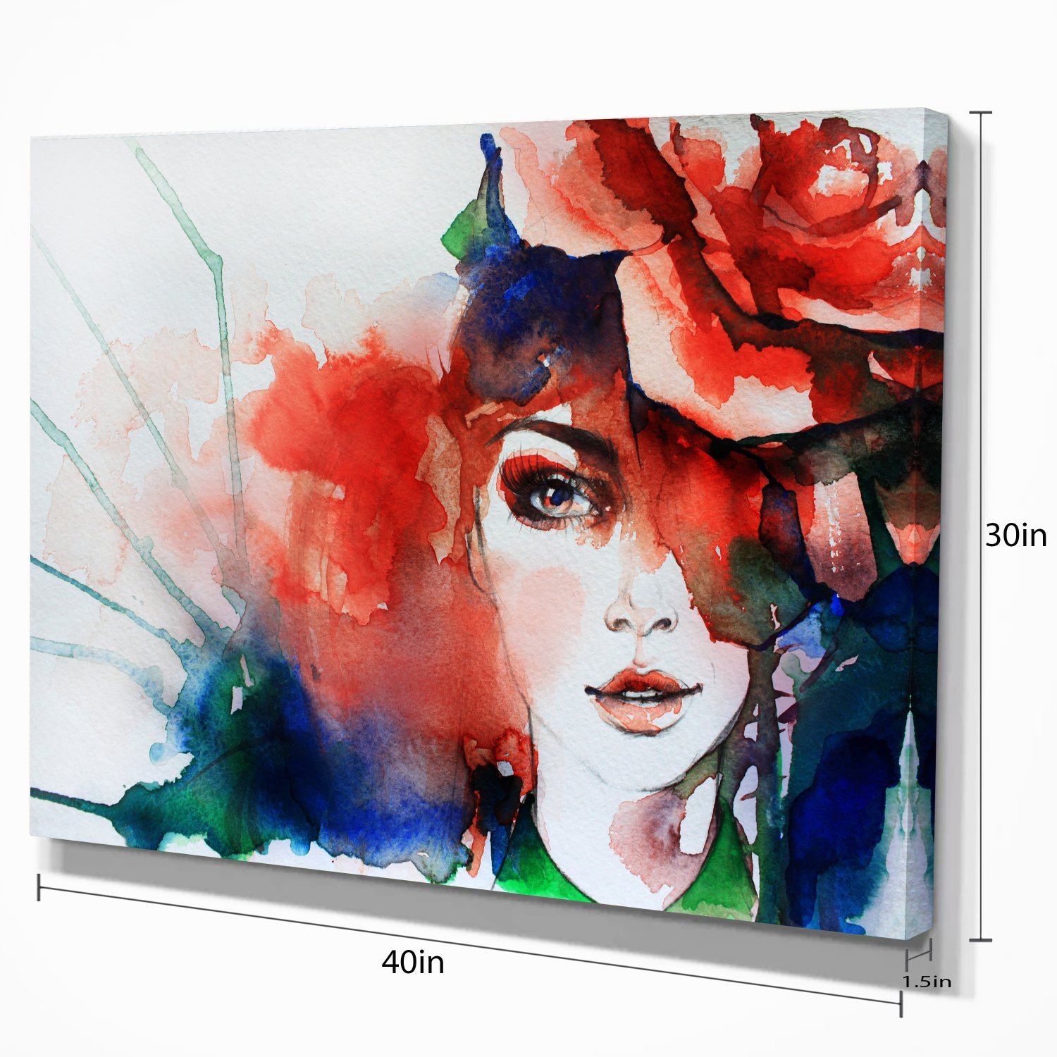 Abstract Rose Illustration Canvas Art for Women - Perfect for Home Decor, Living Room, Bedroom & Office Wall Art