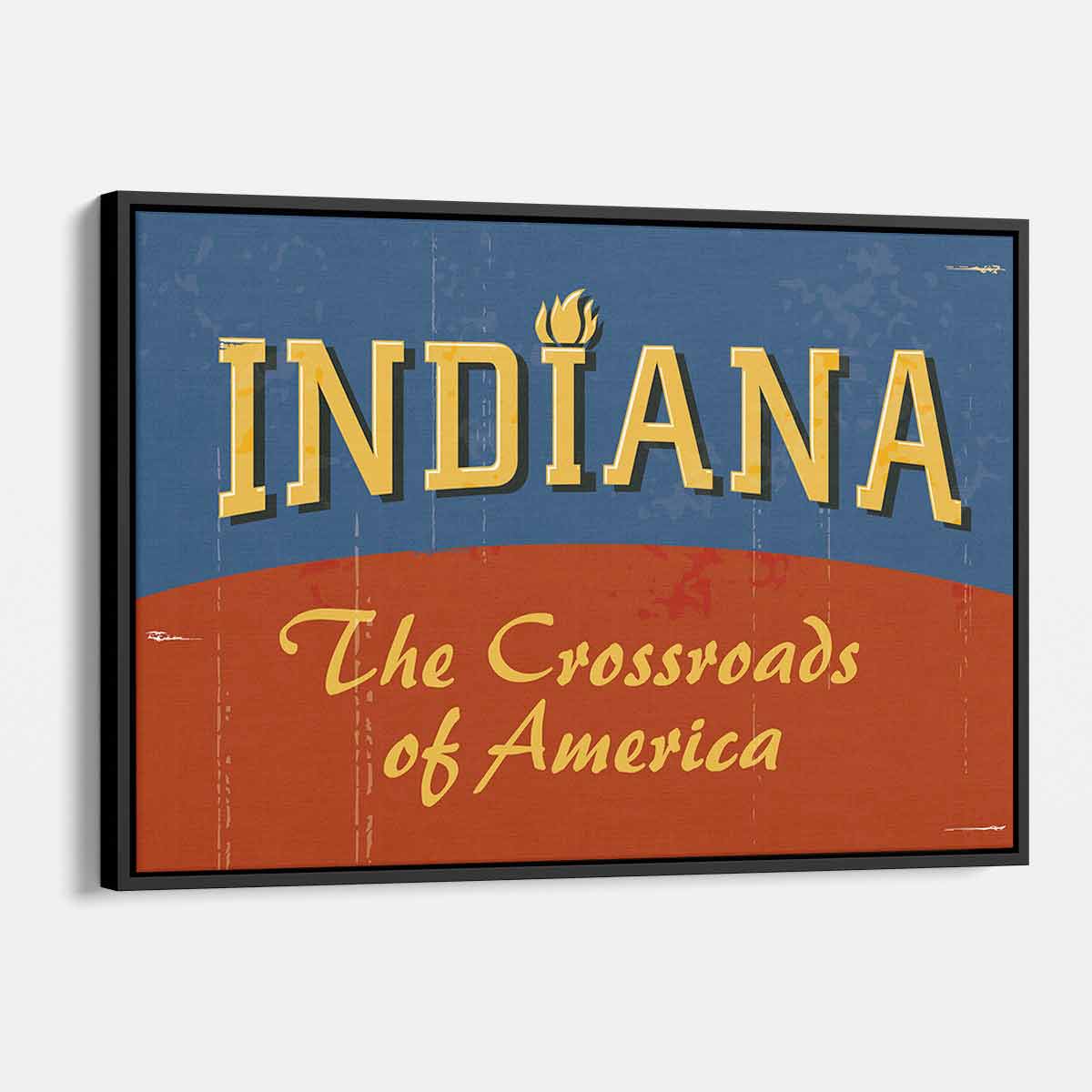 Blue Indiana Wall Art Canvas - Modern Home Decor for Living Room, Bedroom & Office | Large 92x92 Inches Framed Print
