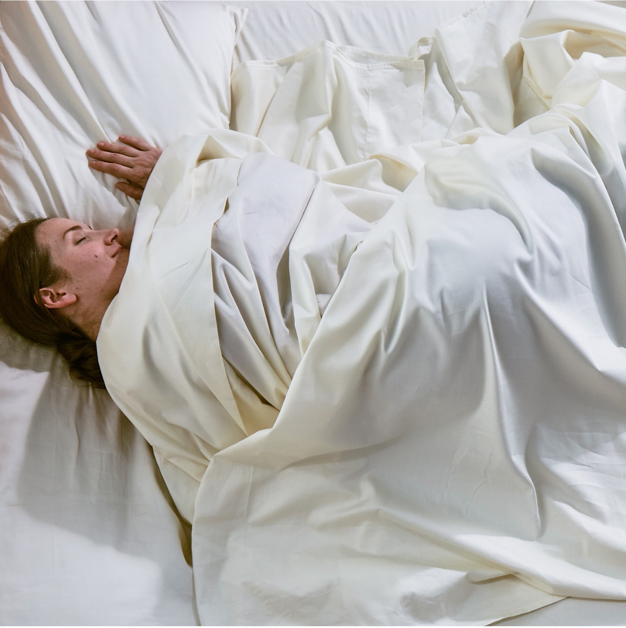 Organic Percale Cotton Sheets 270 Thread Count - Breathable & Soft Bedding for All Seasons - Perfect for Master Bedroom, Guest Room & Dorm