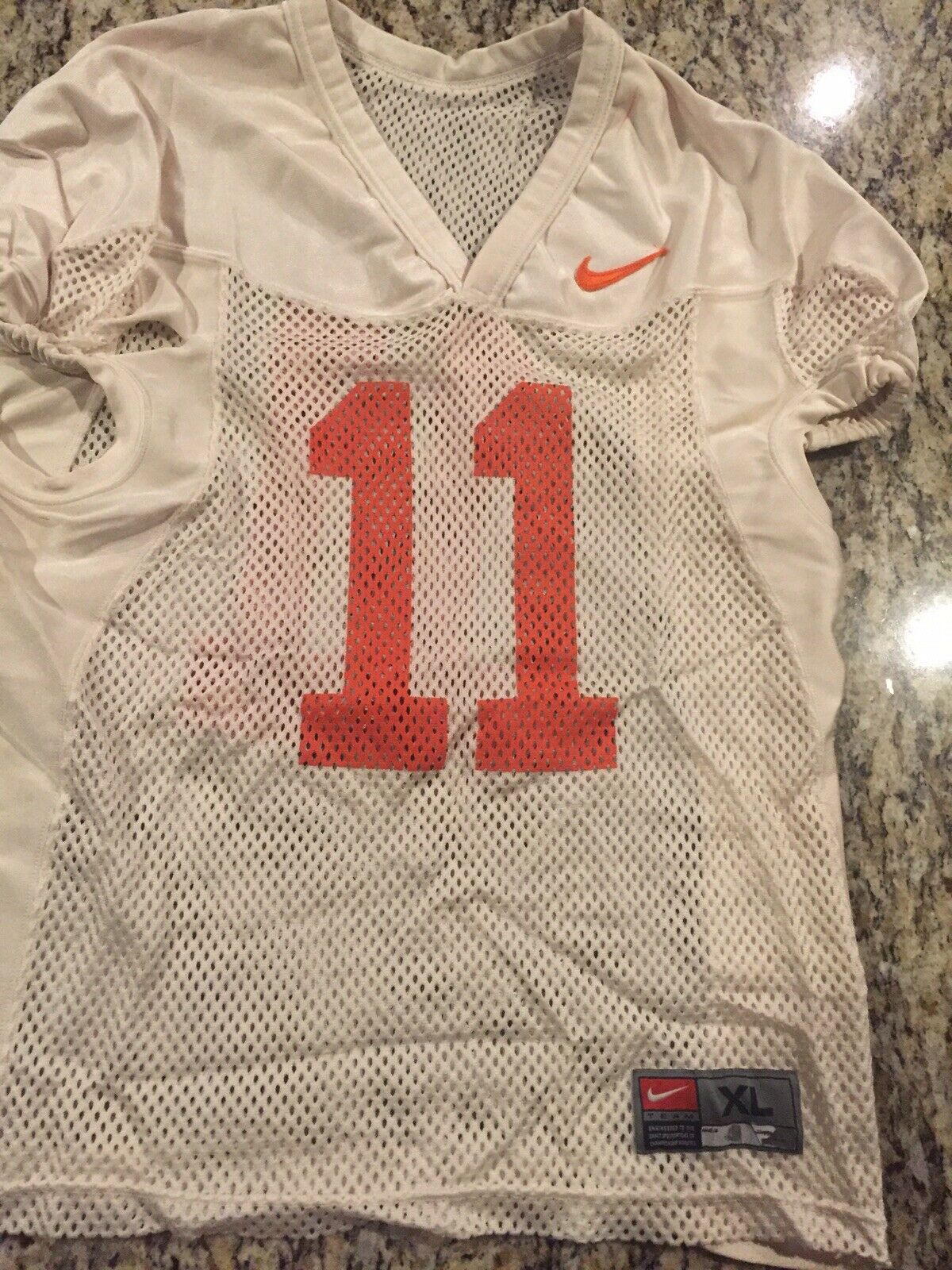 Isaiah Simmons Clemson Tigers #11 Authentic Game-Worn White Football Jersey - Size XL - Perfect for Collectors, Fans, and Game Day Outfits