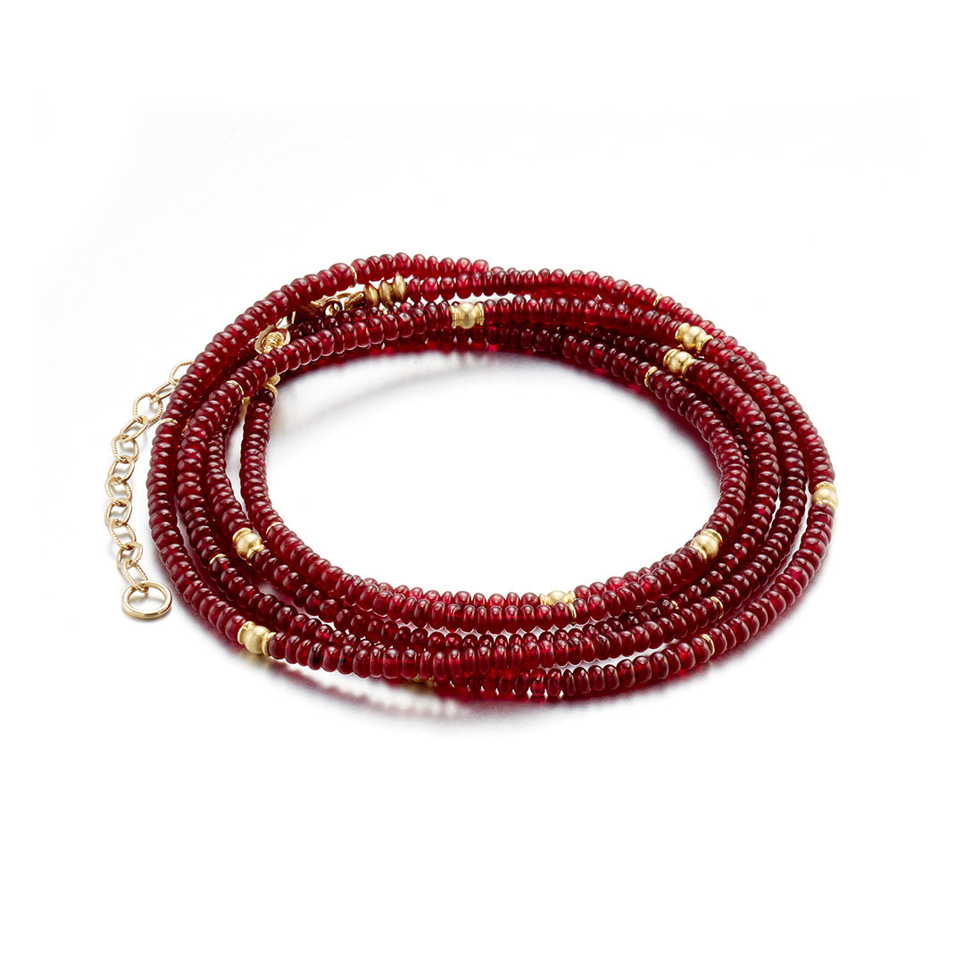Ruby Wrap Bracelet for Women - Adjustable Boho Beaded Handmade Jewelry Gift for Birthday, Anniversary & Everyday Wear (Perfect for Layering & Stacking)