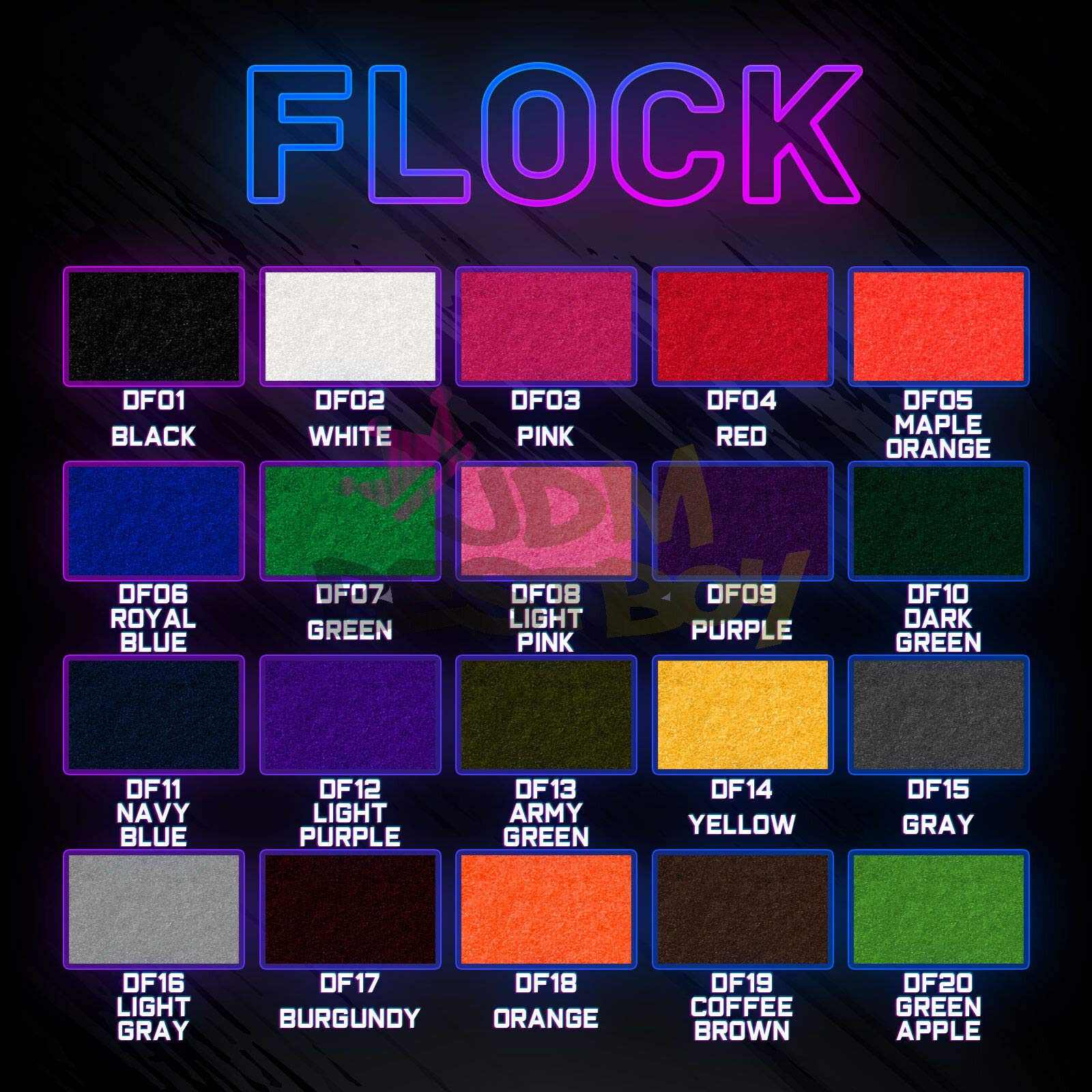 Navy Blue Flock Heat Transfer Vinyl (HTV) Sheet - 20