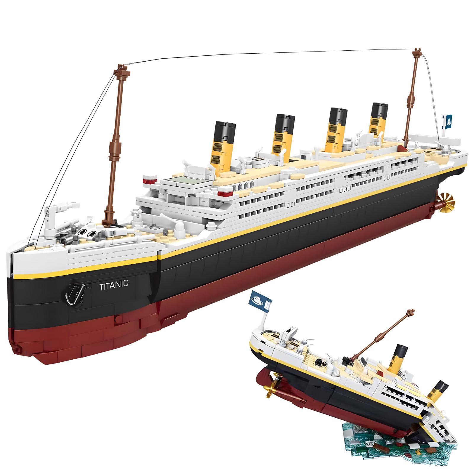 Titanic Building Blocks Set - 2022 Piece Big Ship Bricks Model Kit for Adults & Kids | Perfect STEM Educational Toy & Collectible Display | Birthday Gift for Ship Lovers & History Enthusiasts | Great for Home Decor, Office Display & Family Bonding Activities