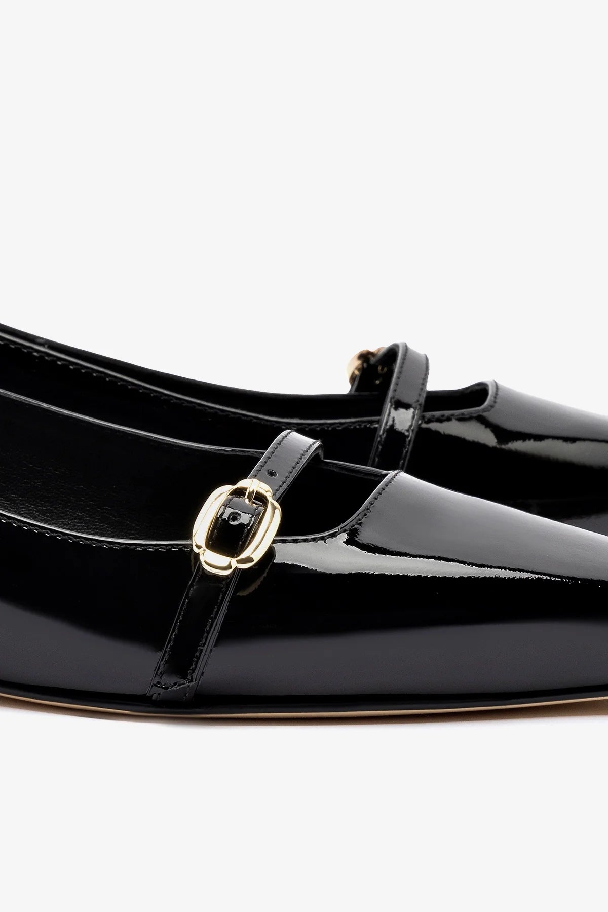 Stylish Ines Flat Shoes in Black Patent Leather - Perfect for Office, Parties & Casual Wear