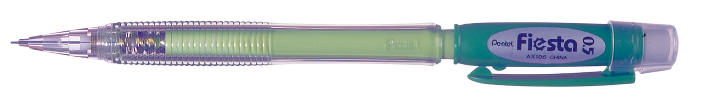 Pentel Fiesta 0.5mm HB Automatic Pencils - 12 Pack Mechanical Pencils for School, Office & Art Drawing - Smooth Writing Drafting Pencils with Eraser (AX105-DO)