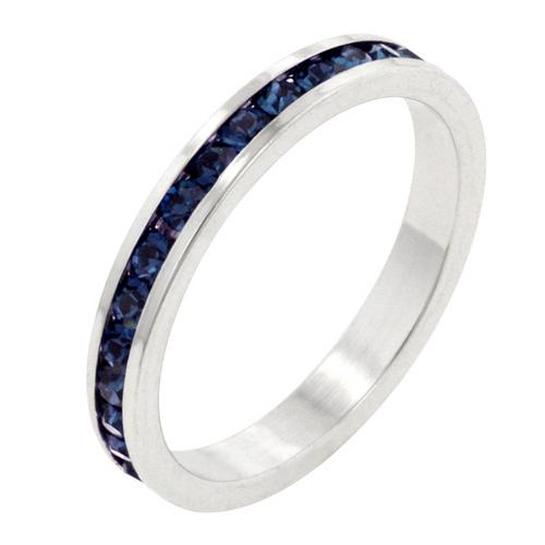 Elegant Stackable Montana Blue Crystal Rings for Women - Perfect for Everyday Wear, Layering & Special Occasions